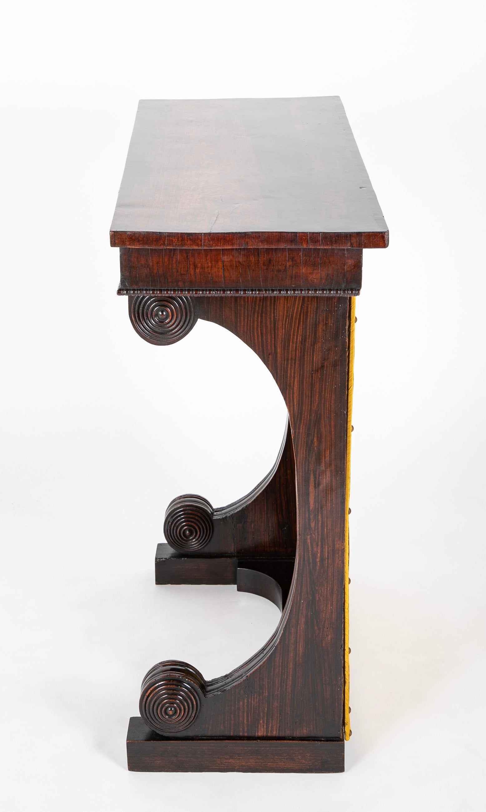 Pair of Late English William IV Carved Console Tables