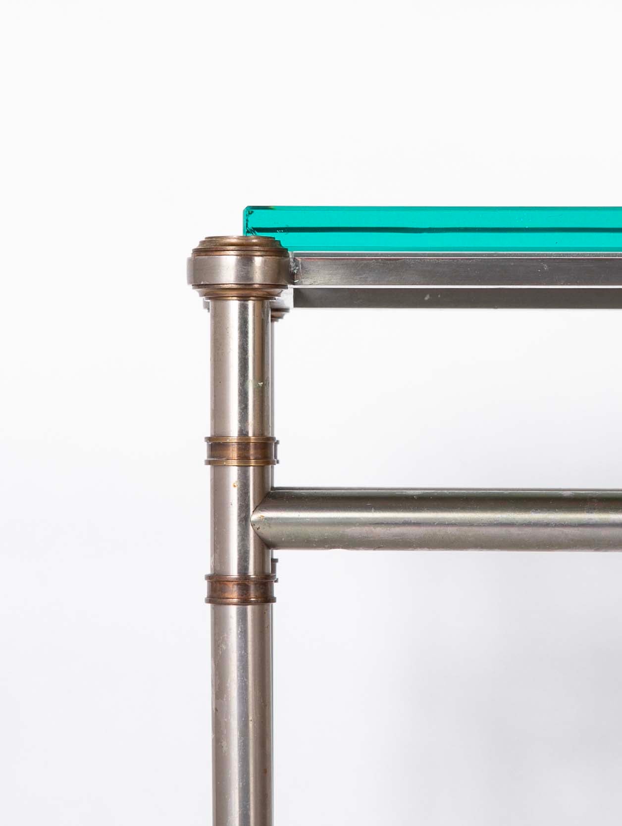 Maison Jansen Glass Top Console Table