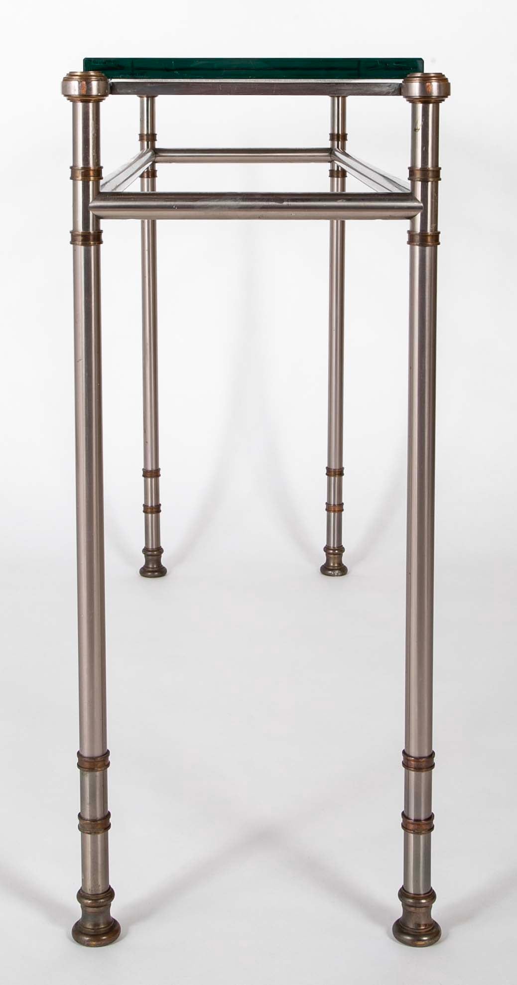 Maison Jansen Glass Top Console Table