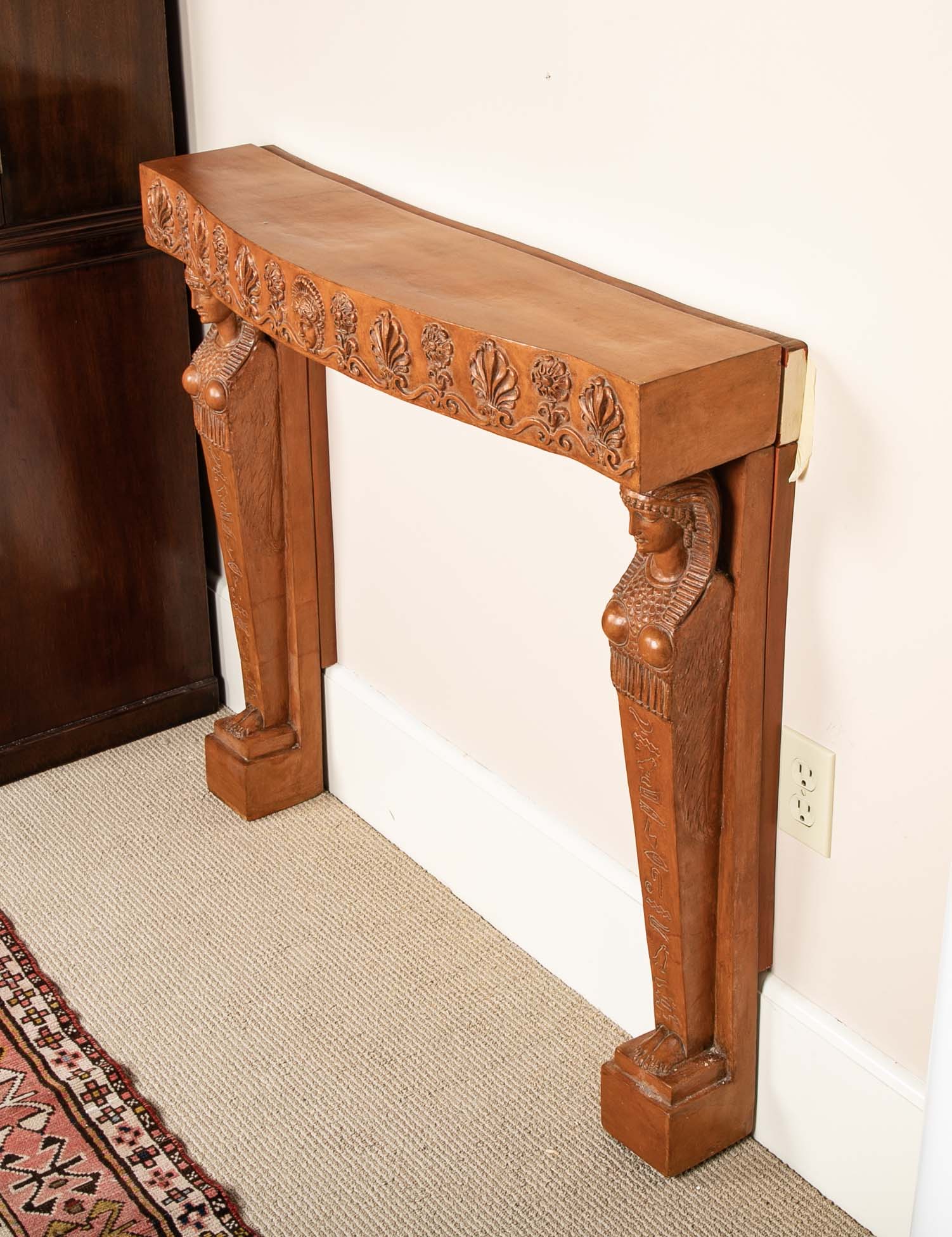 Pair of Egyptian Revival Terracotta Console Tables