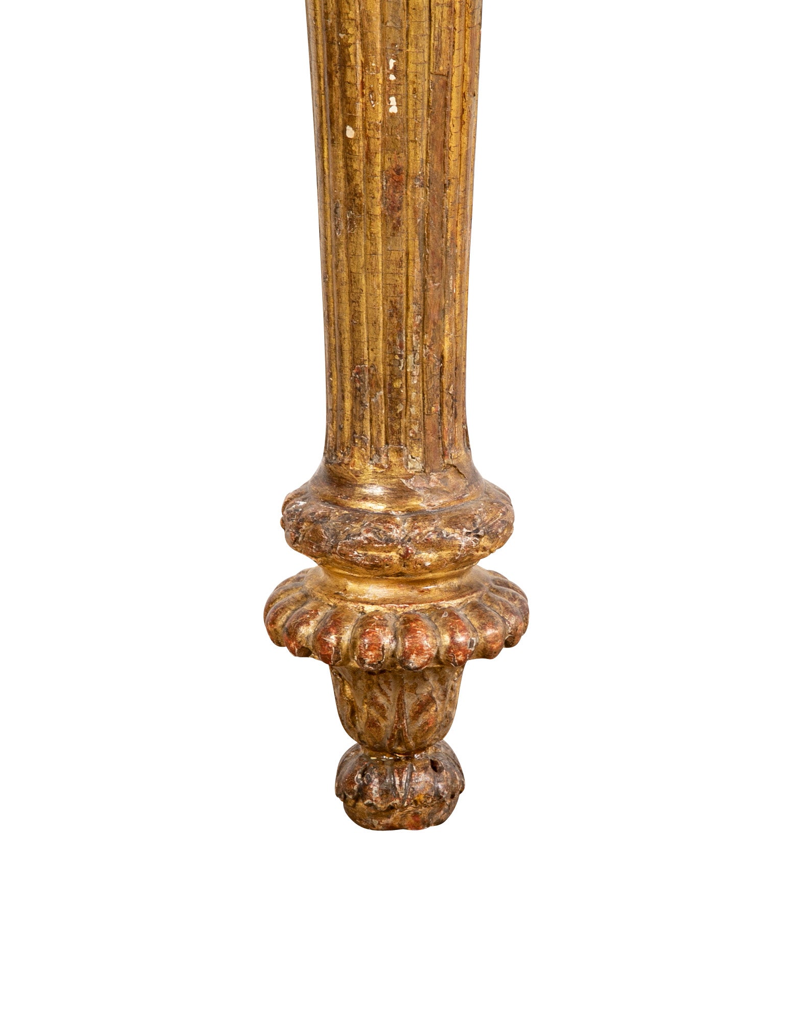 Pair of Giltwood Italian Marble Top Console Tables