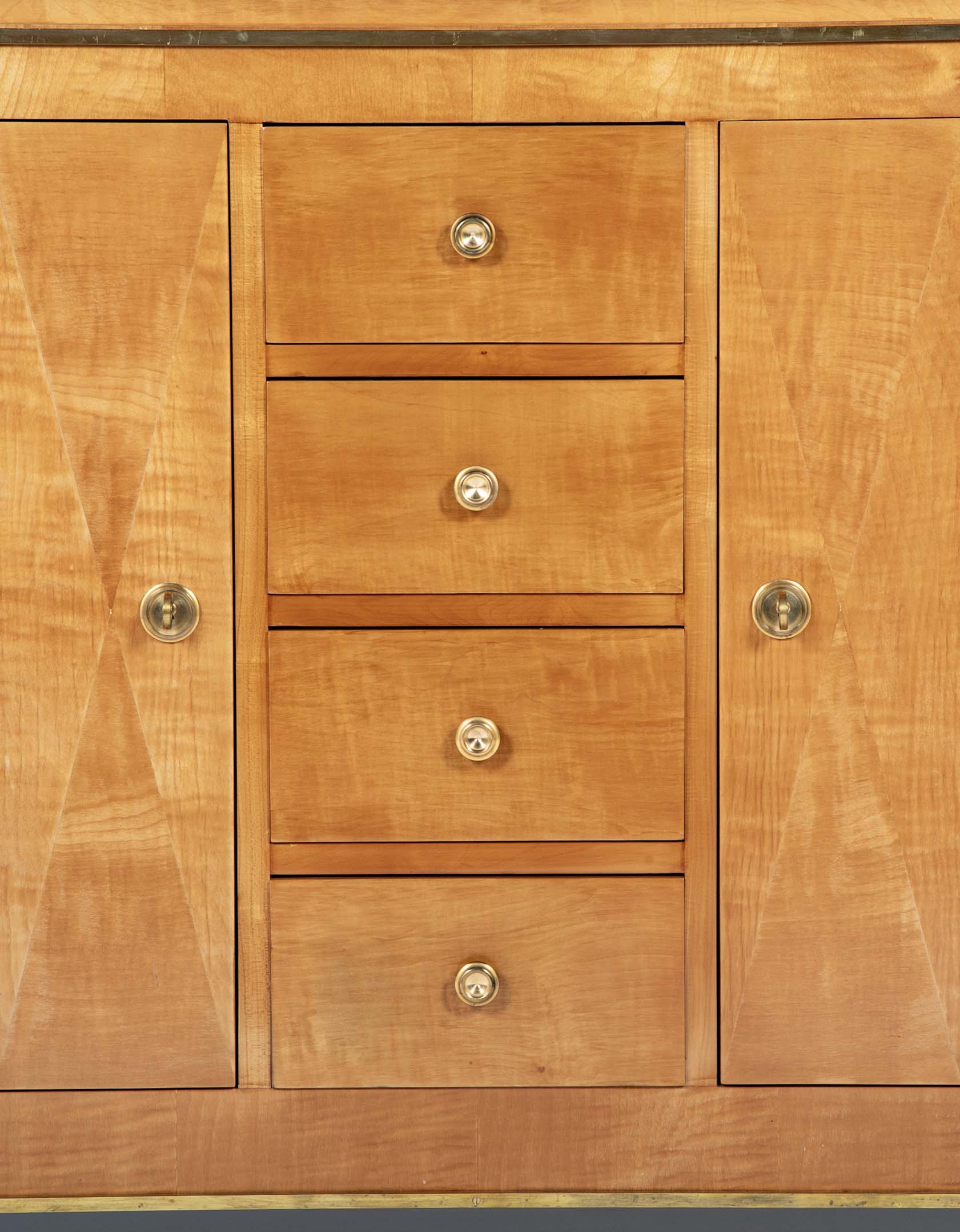 Sycamore Veneer Sideboard with Diamond Decor