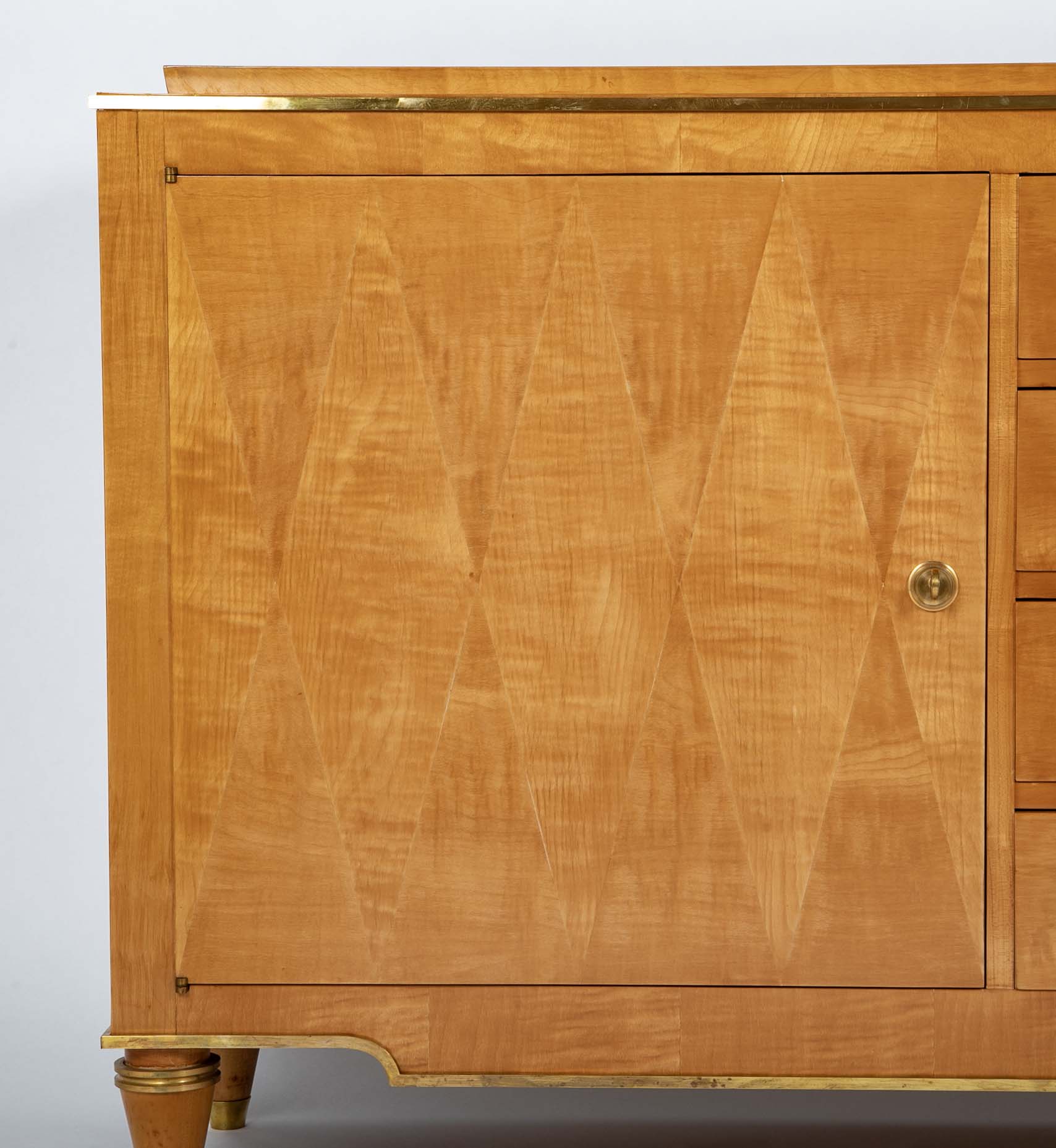 Sycamore Veneer Sideboard with Diamond Decor