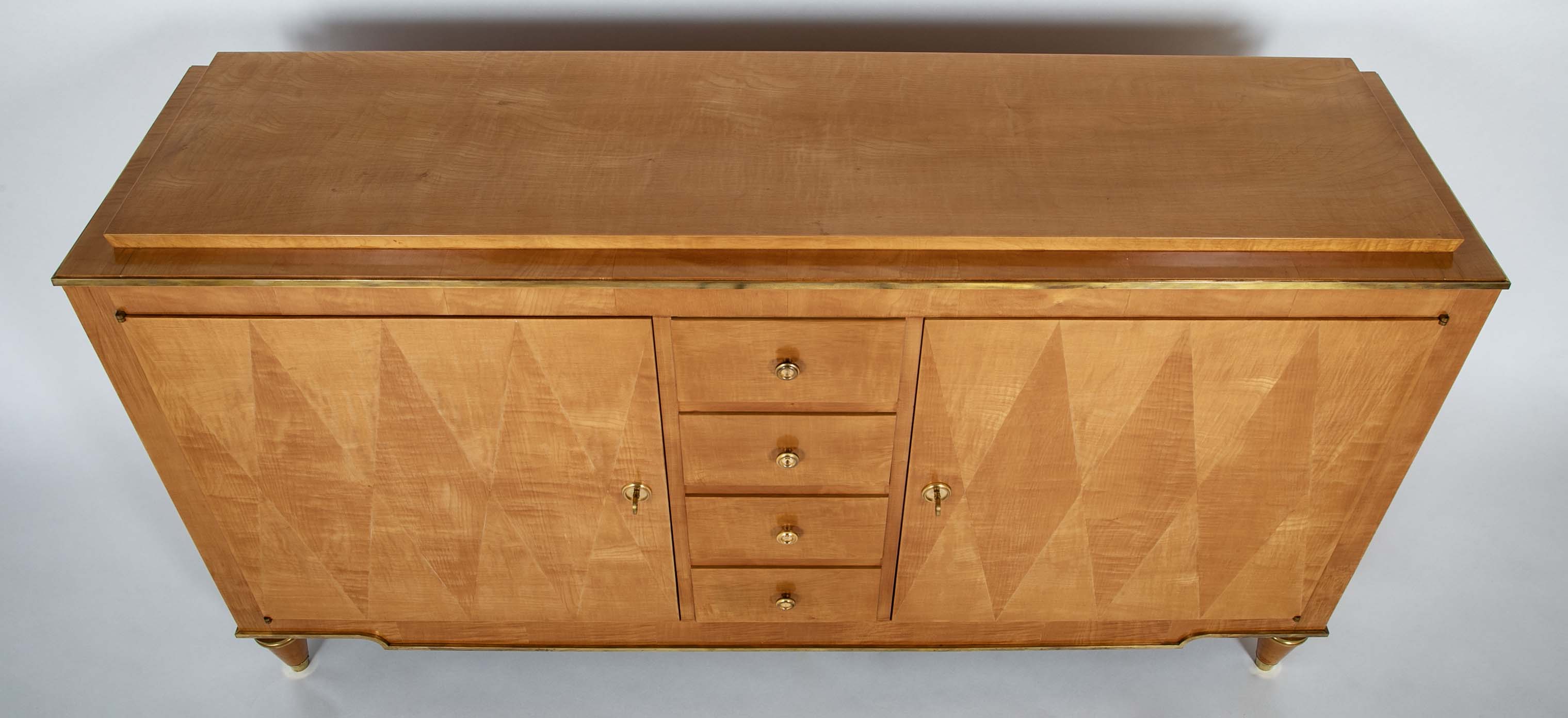 Sycamore Veneer Sideboard with Diamond Decor