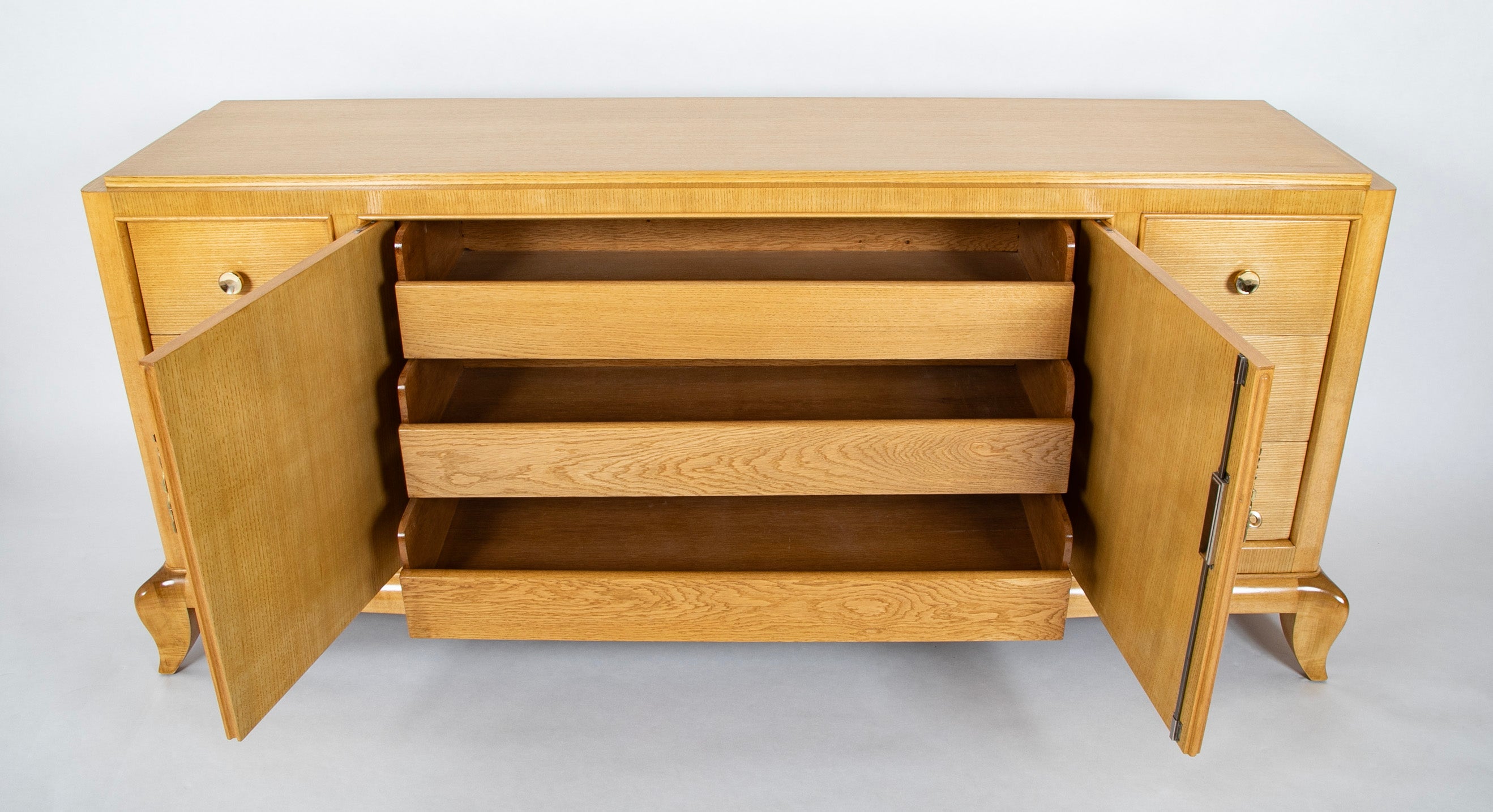 French School of Arbus Credenza in Light Wood with Adam & Eve Medallion