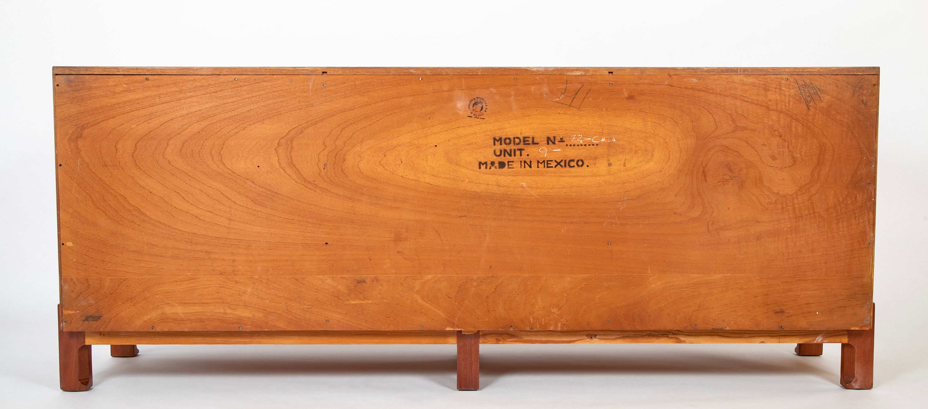 Mid-Century Walnut Three Door Credenza Designed by Edmund Spence