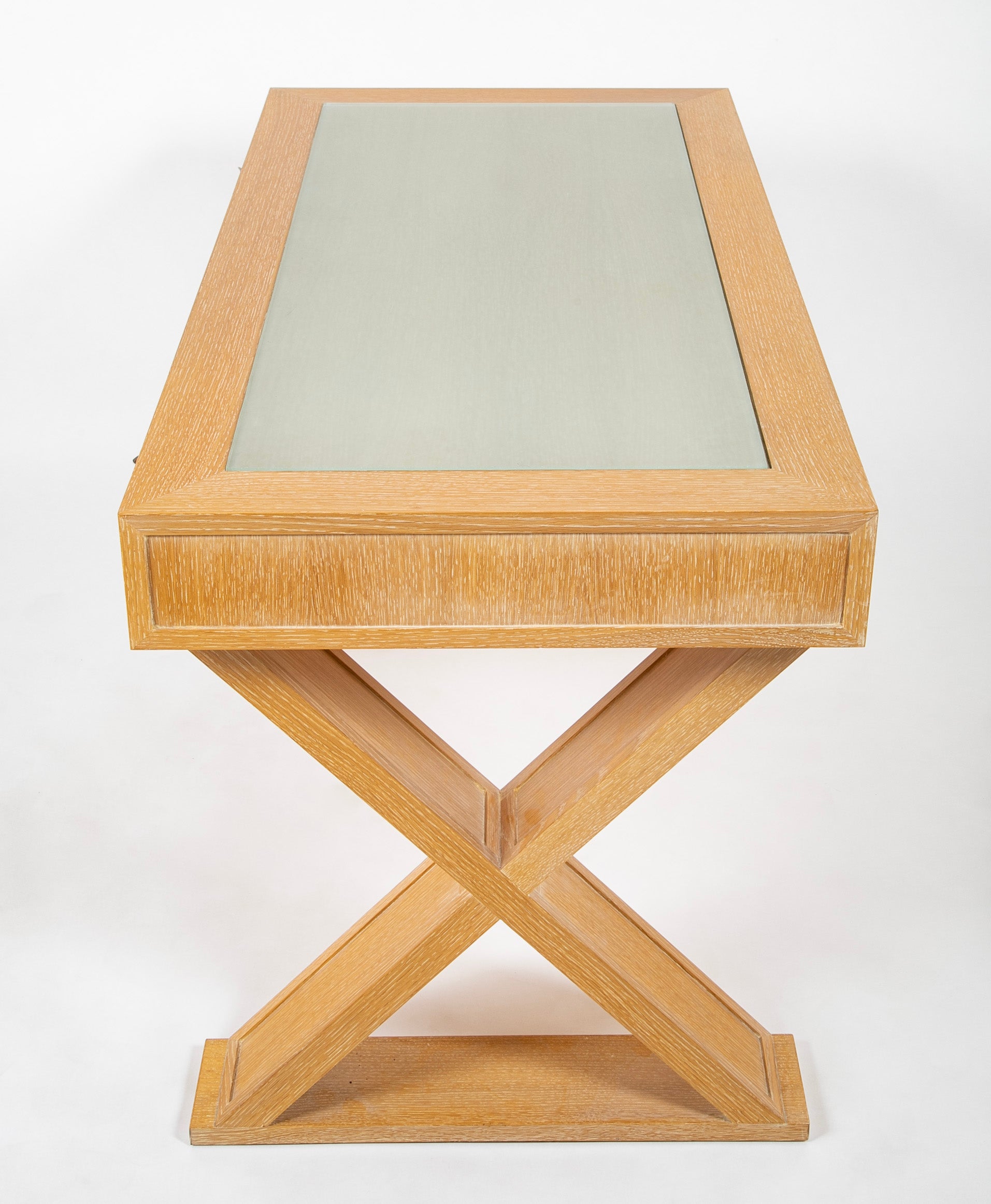 Three Drawer Limed Oak Custom Desk by Designer Vicente Wolf