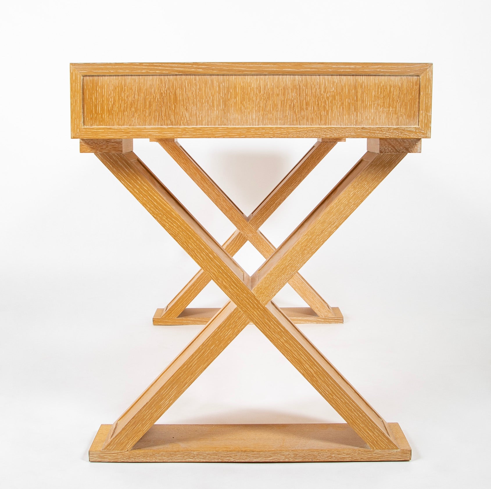 Three Drawer Limed Oak Custom Desk by Designer Vicente Wolf