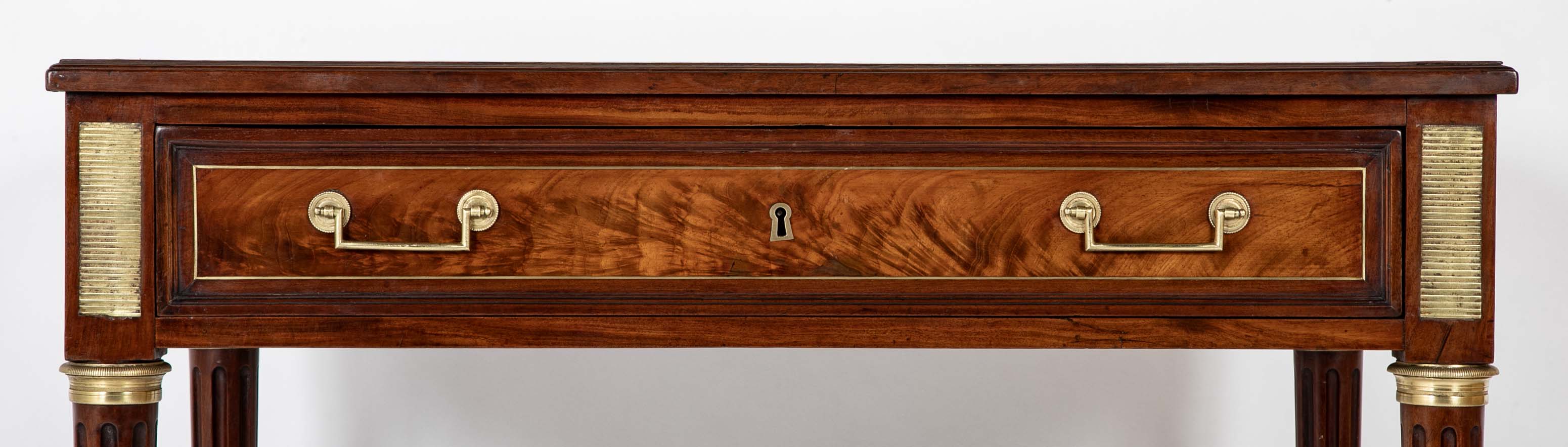 A Louis XVI Period Mahogany Desk by Leonard Boudin