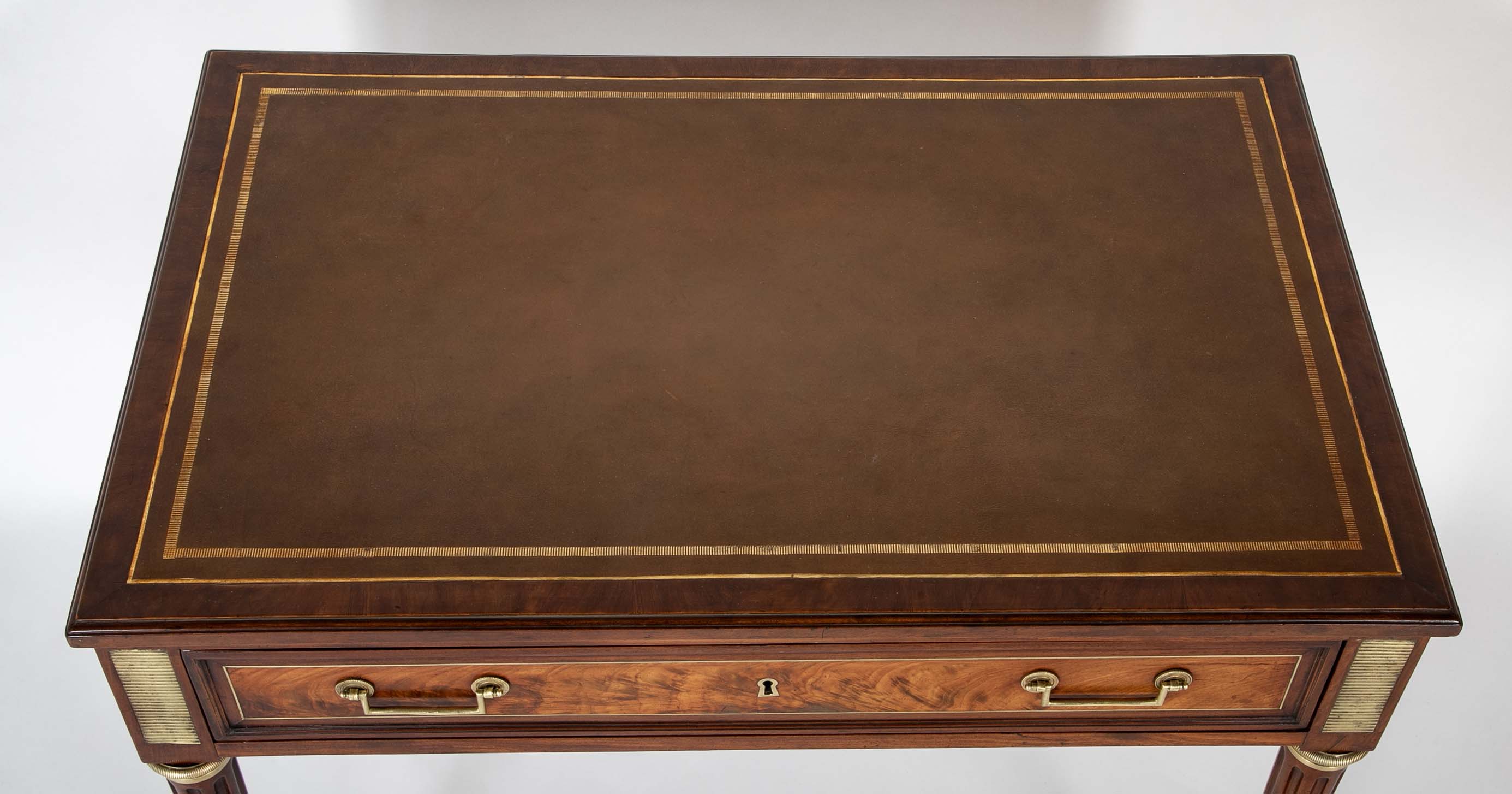 A Louis XVI Period Mahogany Desk by Leonard Boudin
