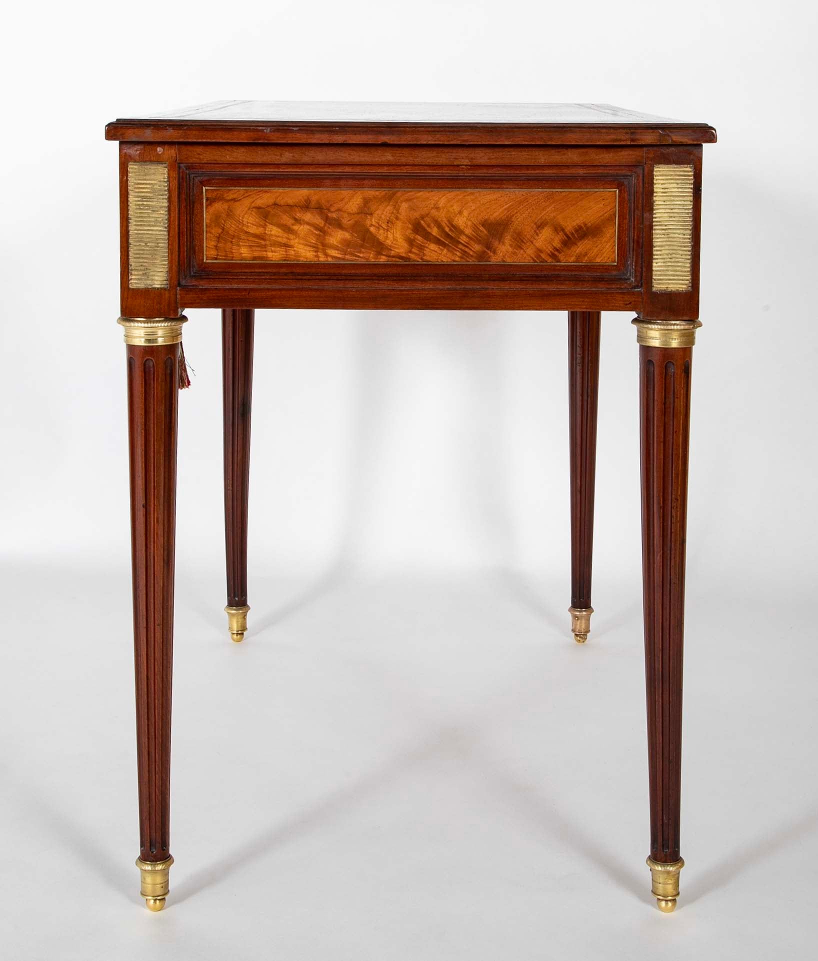 A Louis XVI Period Mahogany Desk by Leonard Boudin