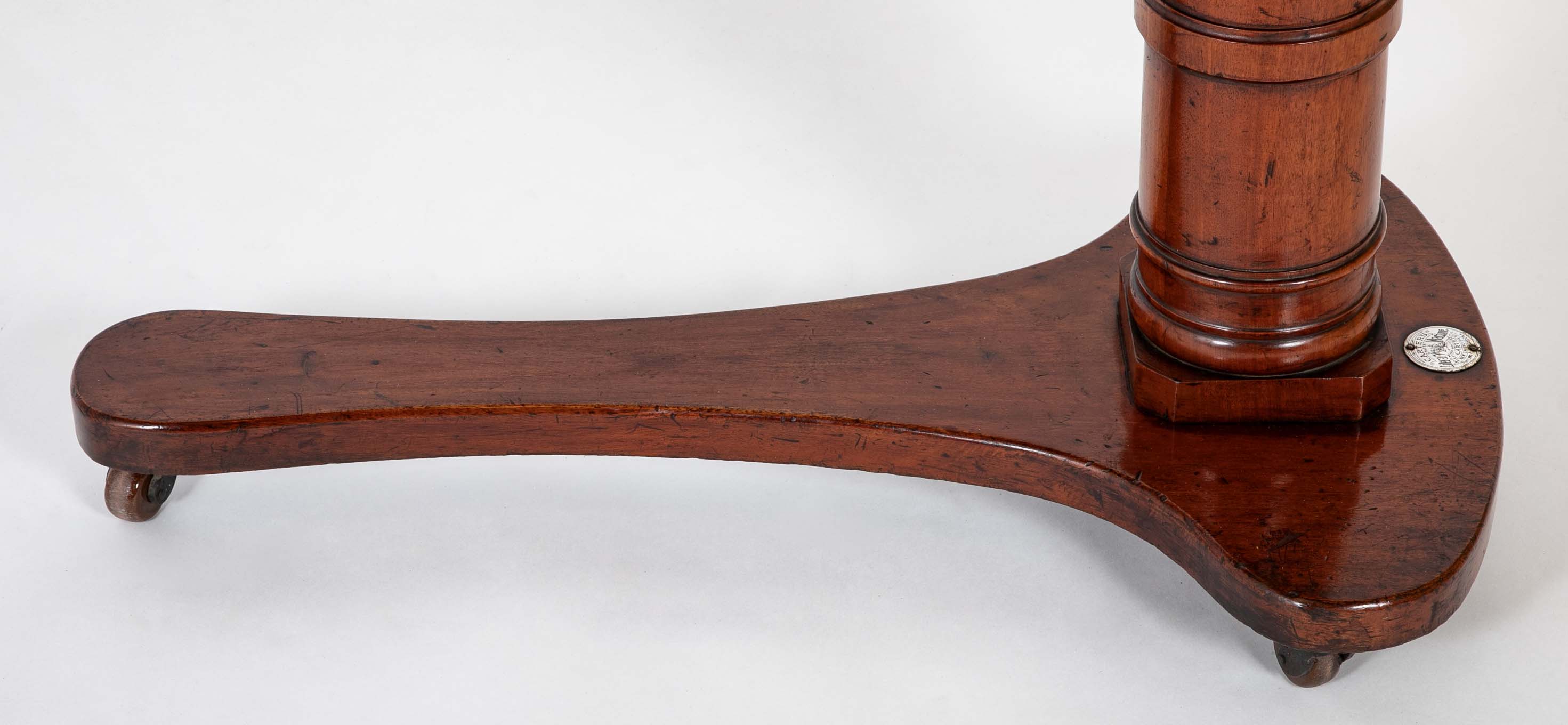 An Early 20th Century English Adjustable Reading Table on Casters