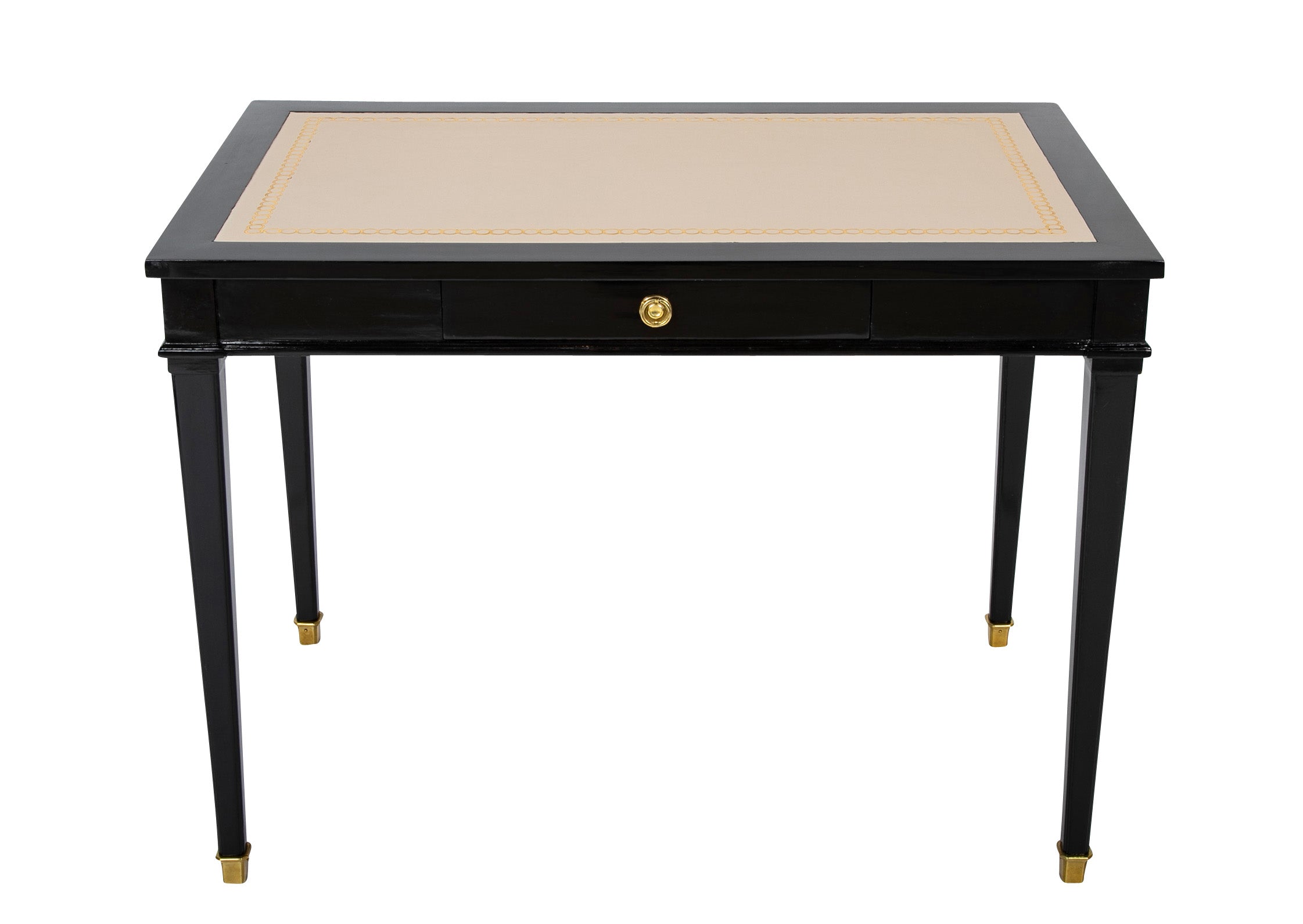 Leather Top Writing Table in the Manner of Jansen