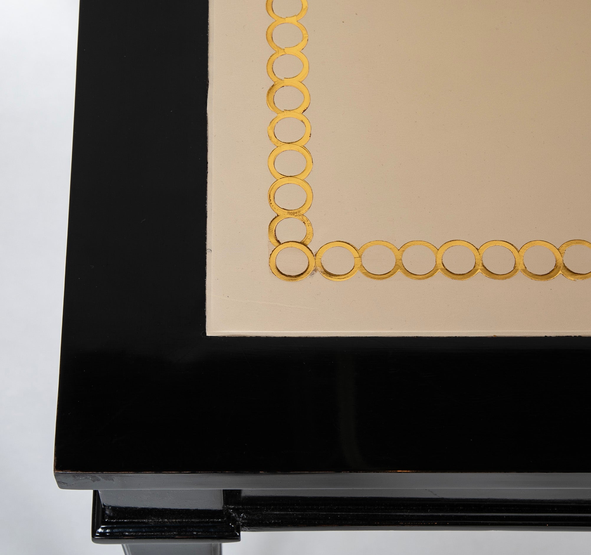 Leather Top Writing Table in the Manner of Jansen