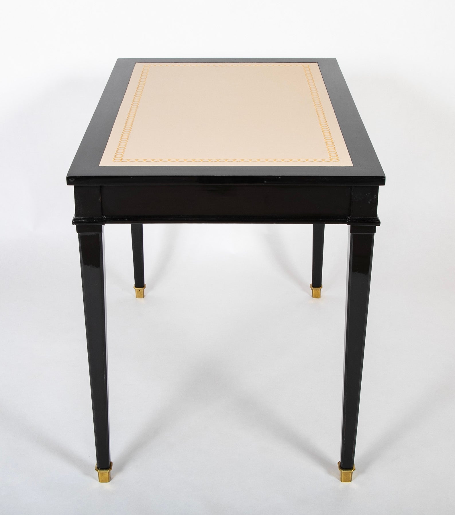 Leather Top Writing Table in the Manner of Jansen