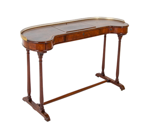 An English Regency Kidney Shaped Mahogany Desk