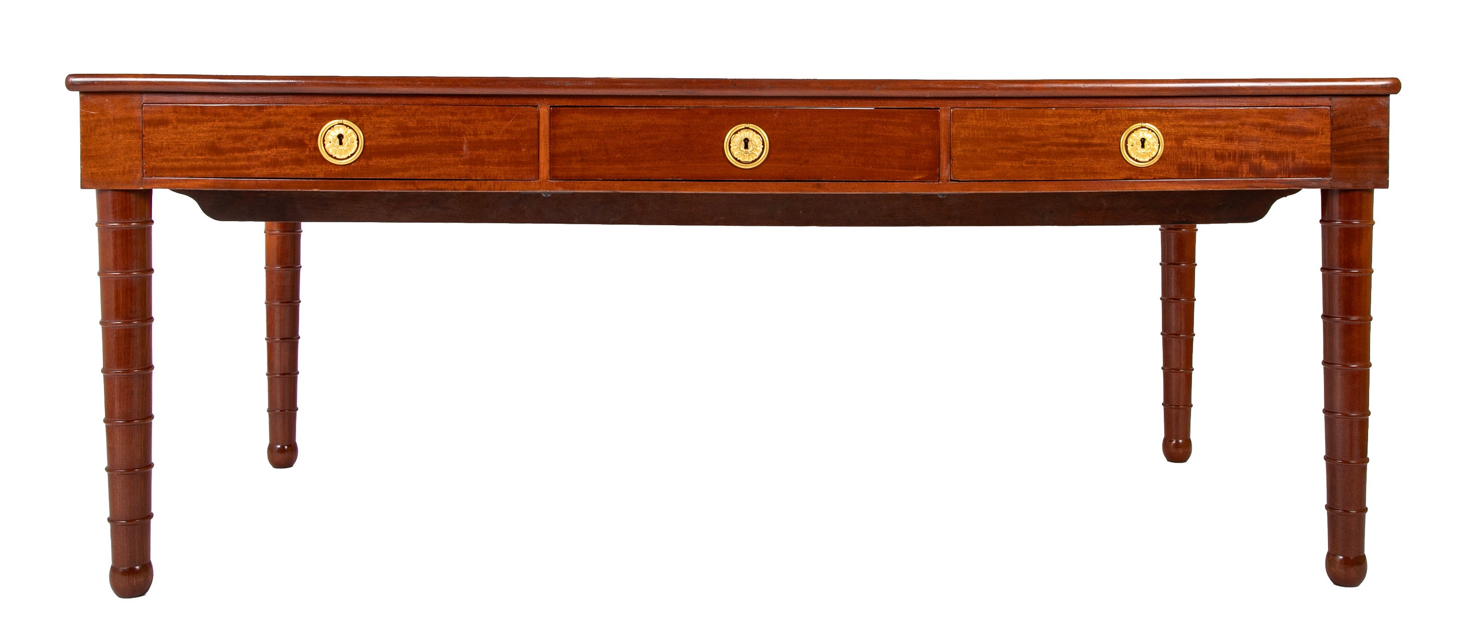 Louis Philippe Six Drawer Leather Top Partner's Writing Desk