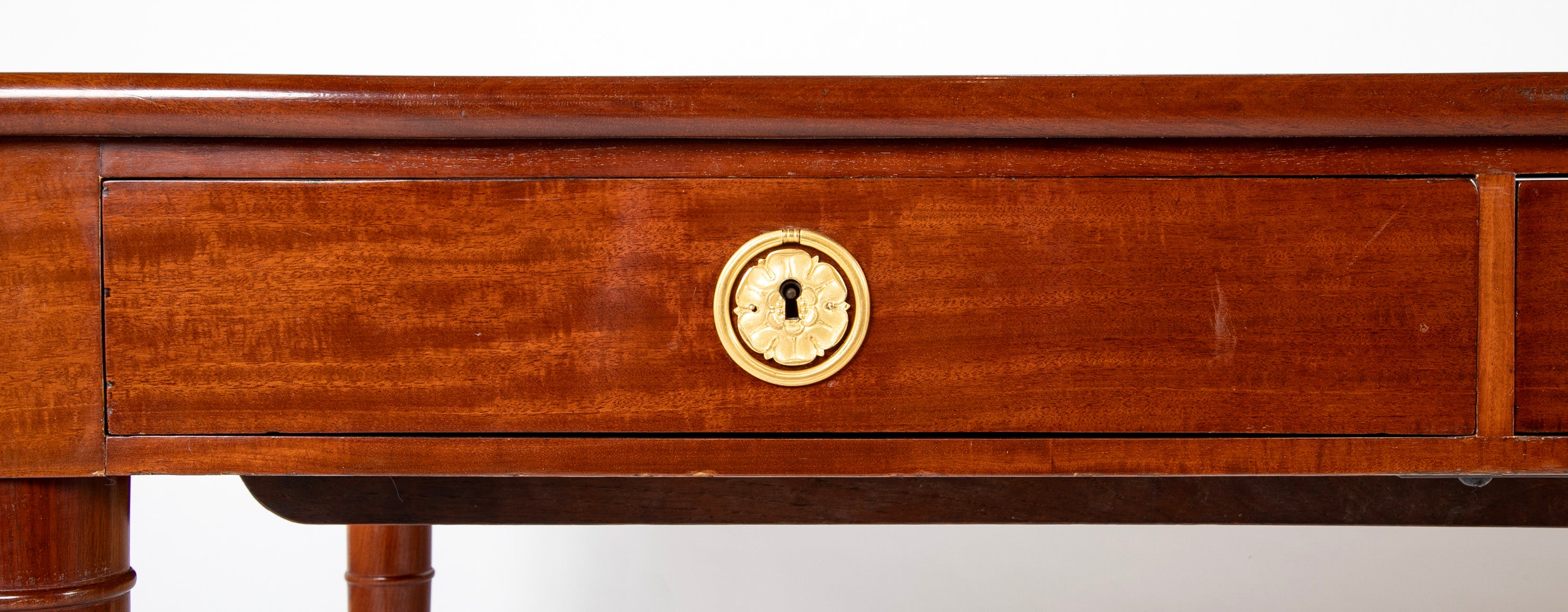 Louis Philippe Six Drawer Leather Top Partner's Writing Desk