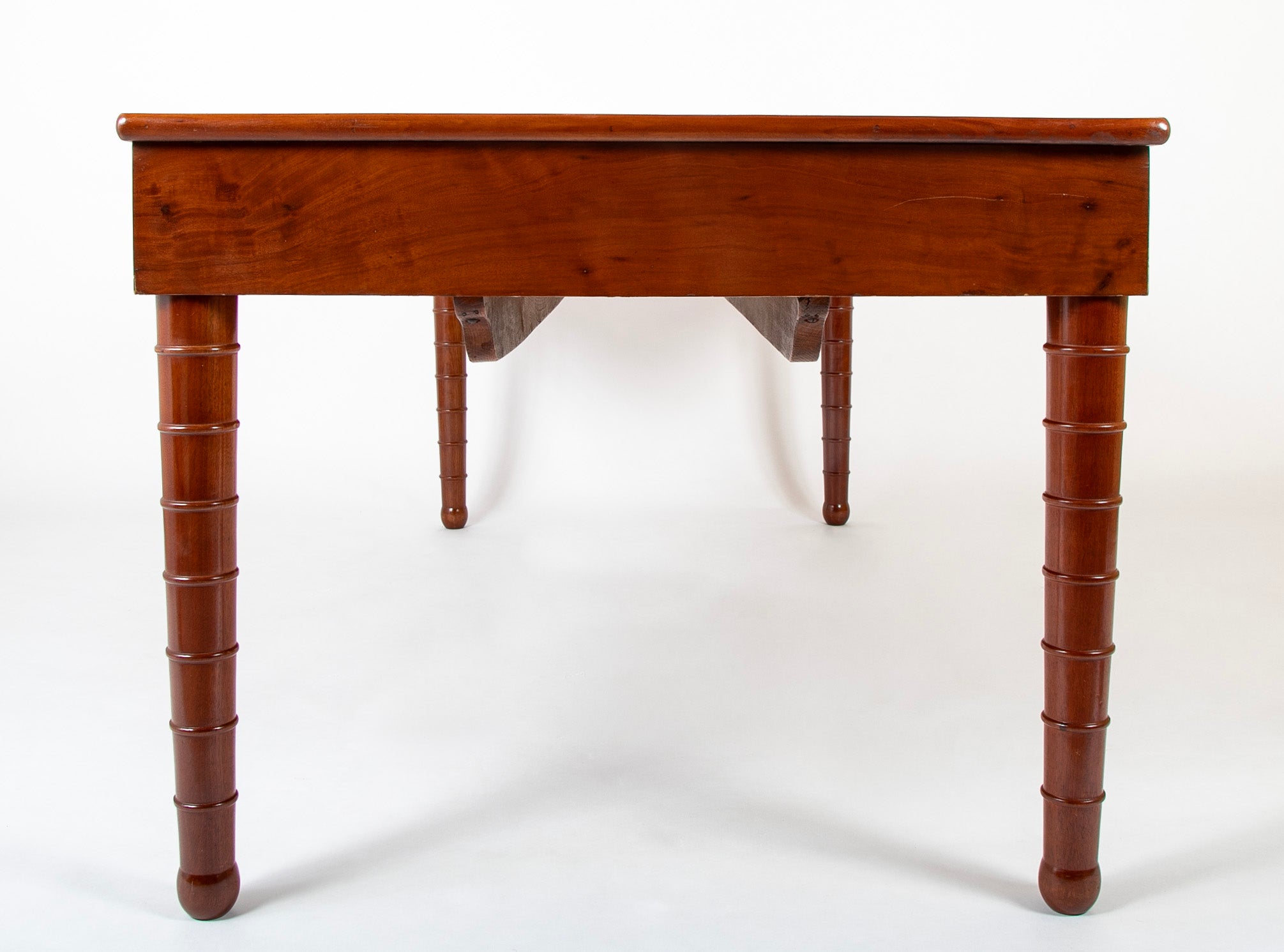 Louis Philippe Six Drawer Leather Top Partner's Writing Desk