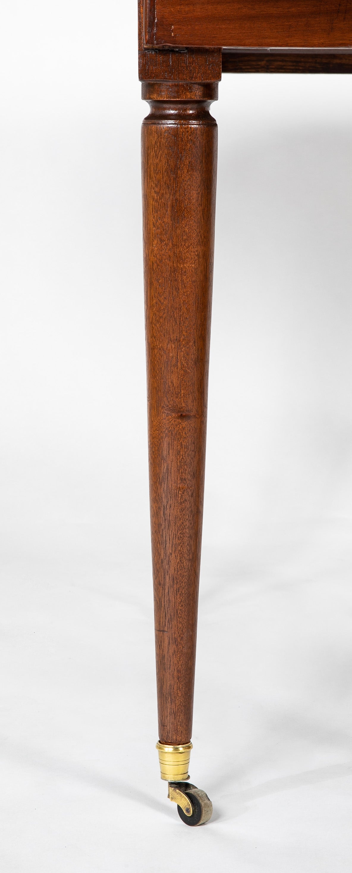 Louis XVI Style Mahogany Extension Dining Table with Four Leaves