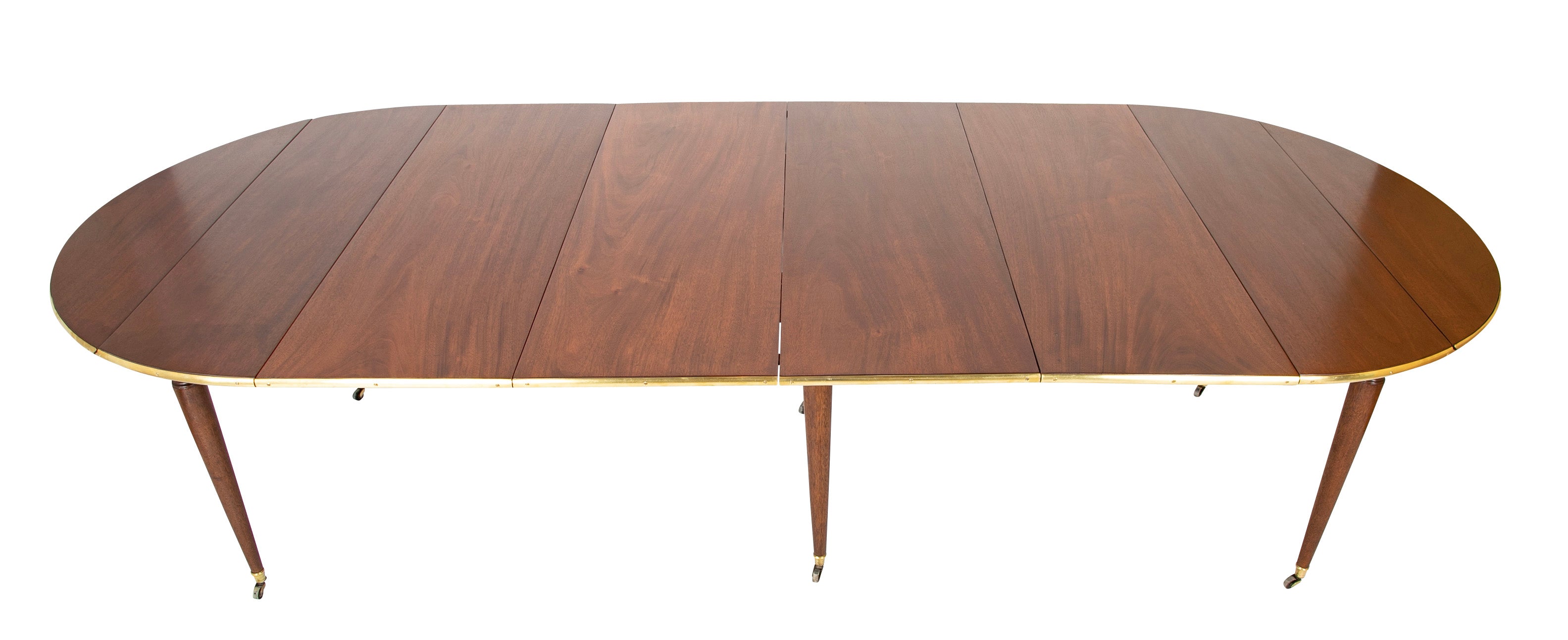 Louis XVI Style Mahogany Extension Dining Table with Four Leaves