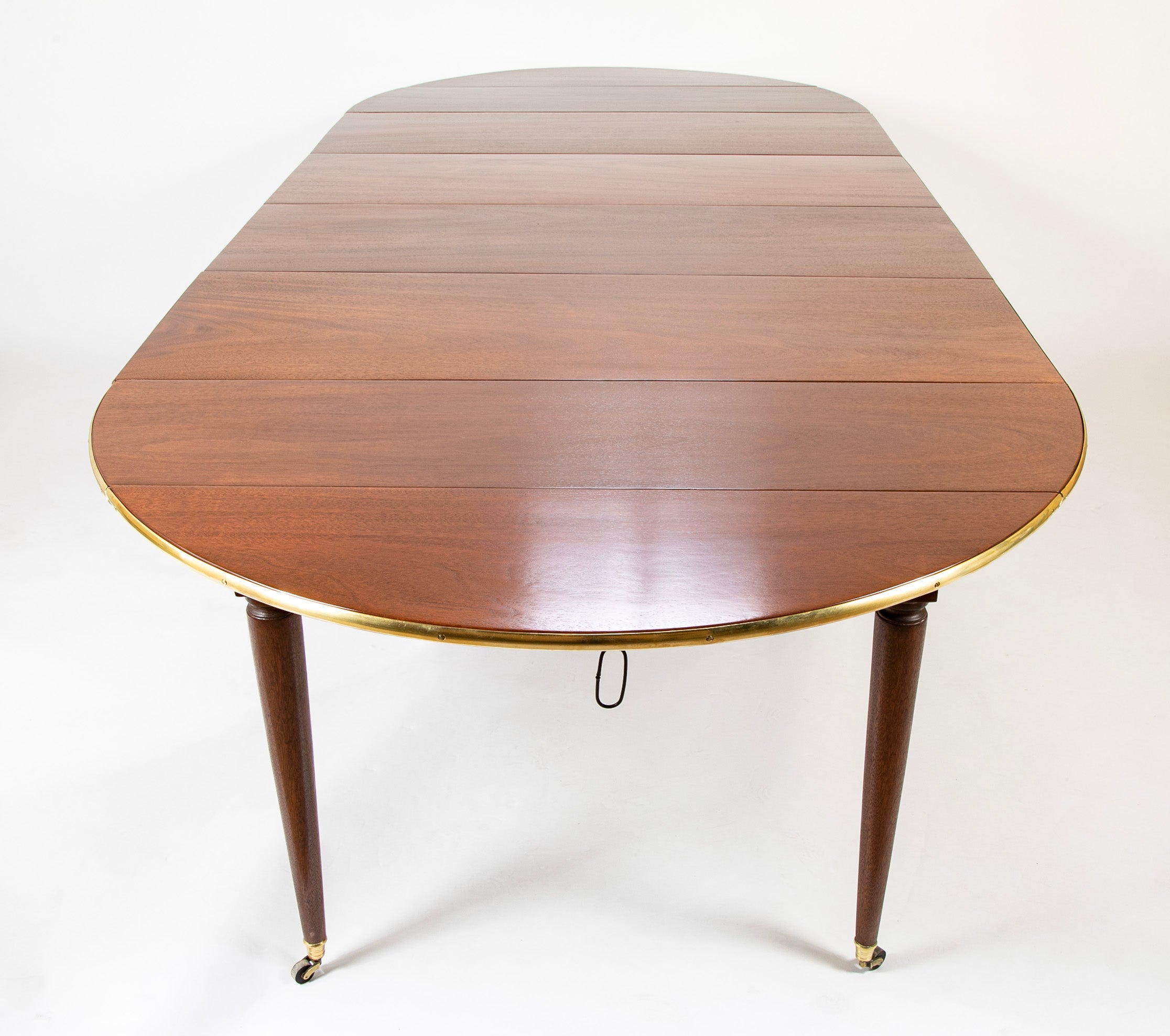 Louis XVI Style Mahogany Extension Dining Table with Four Leaves
