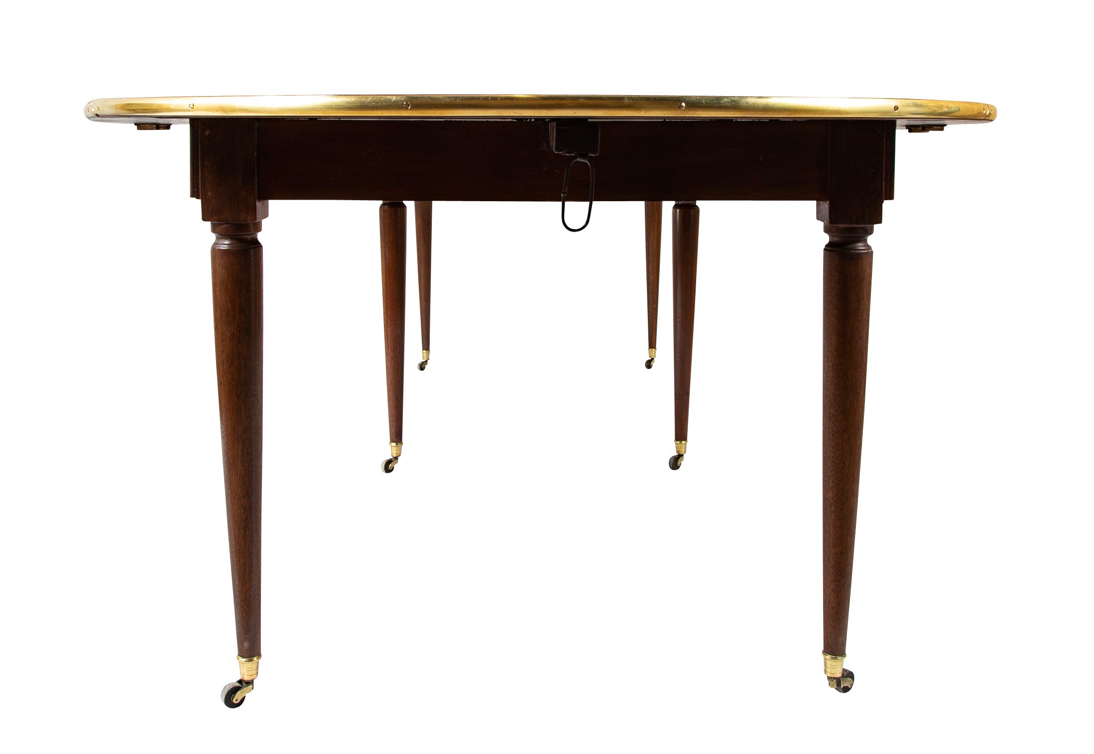 Louis XVI Style Mahogany Extension Dining Table with Four Leaves
