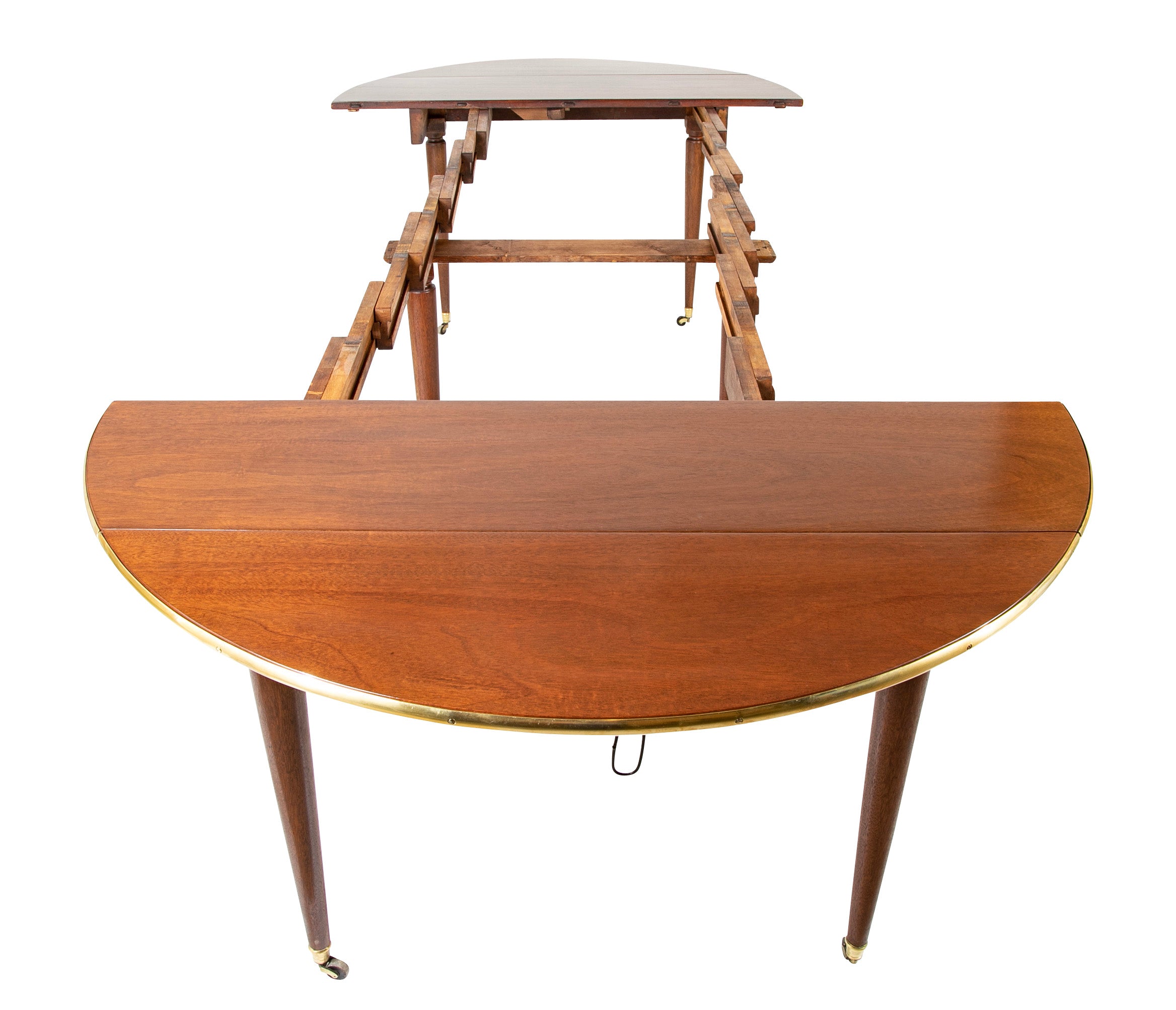 Louis XVI Style Mahogany Extension Dining Table with Four Leaves