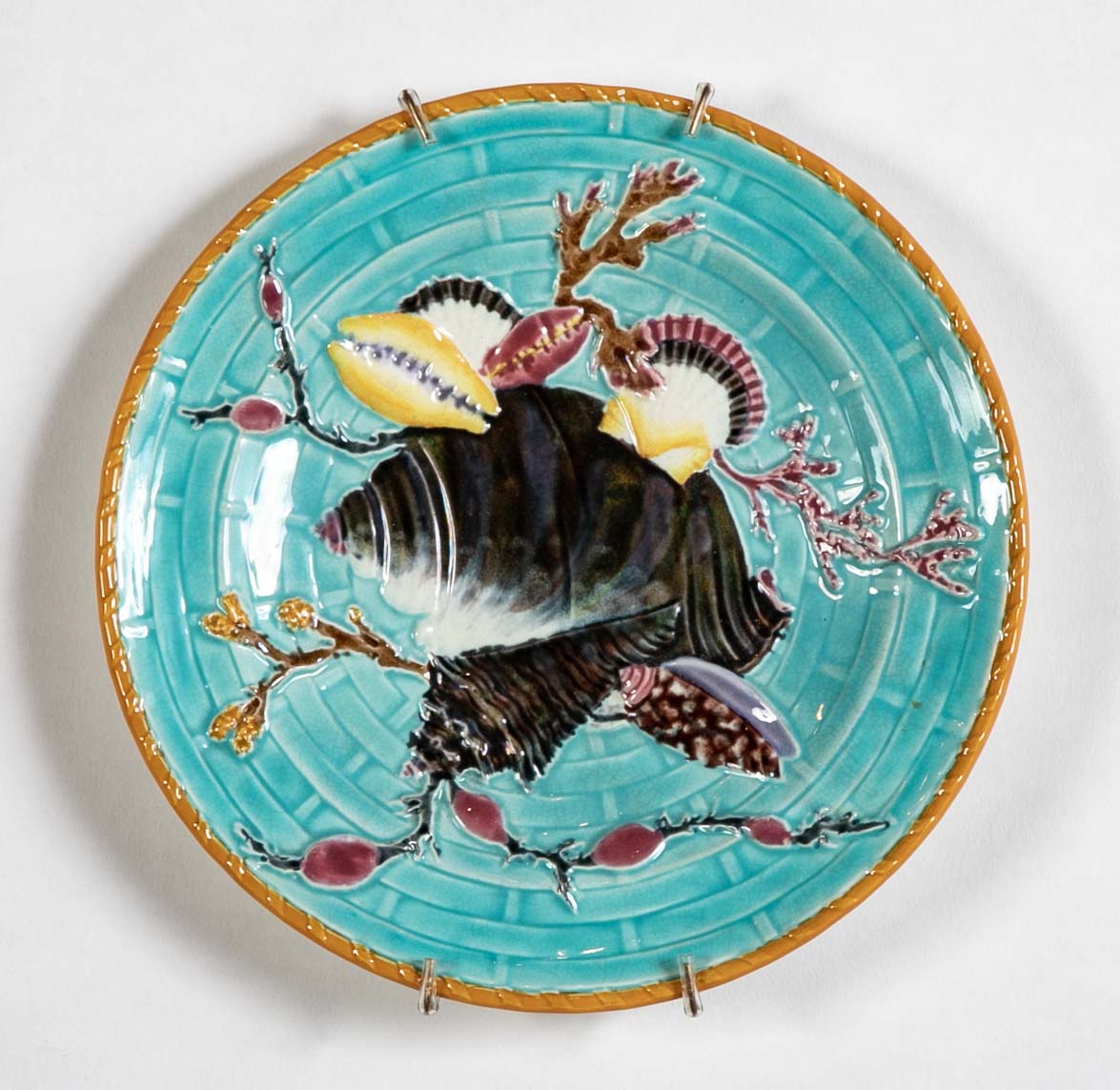 Set of 12 Josiah Wedgwood & Sons Majolica "Ocean" Pattern Plates