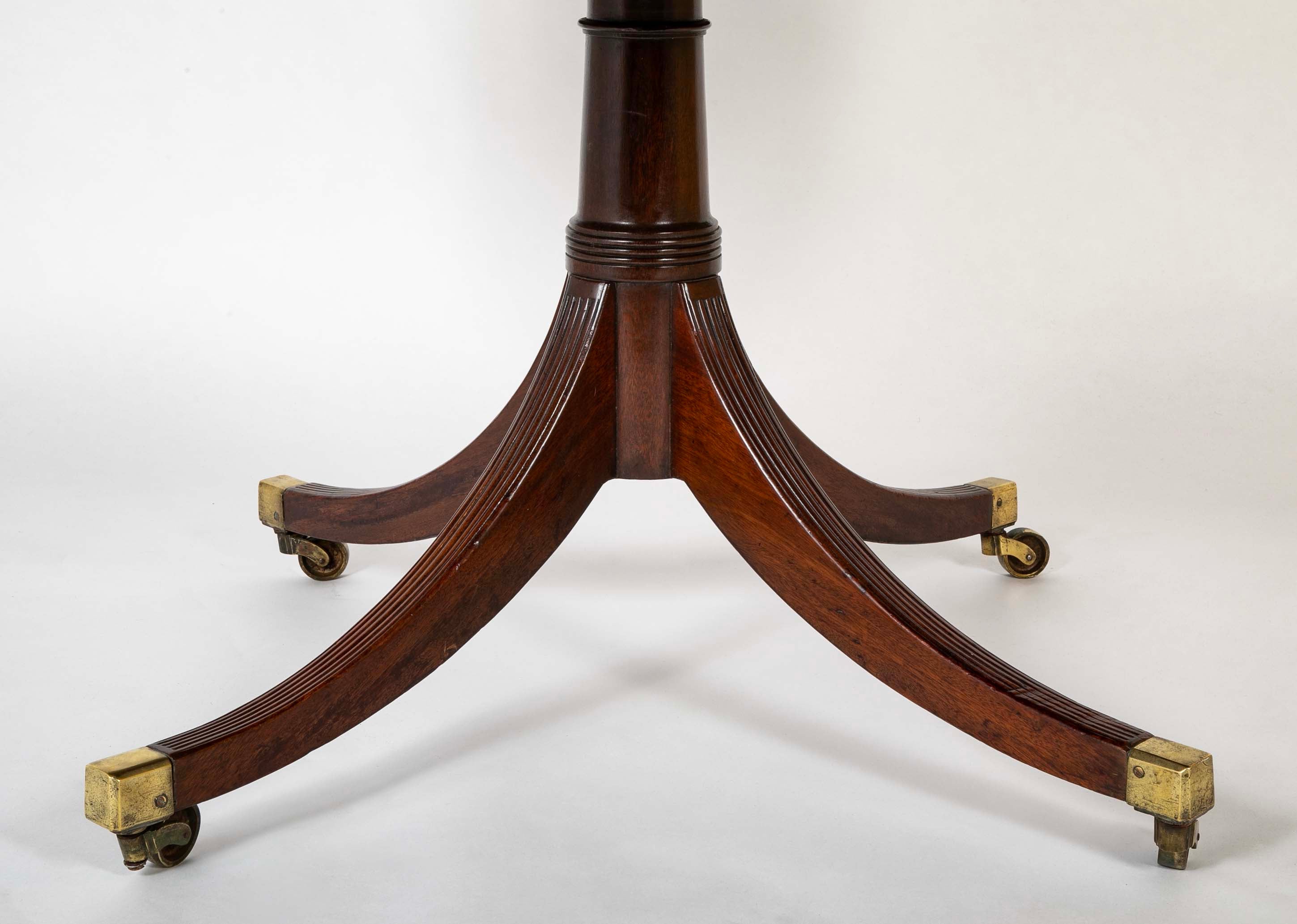 Regency Leather Top Drum Table