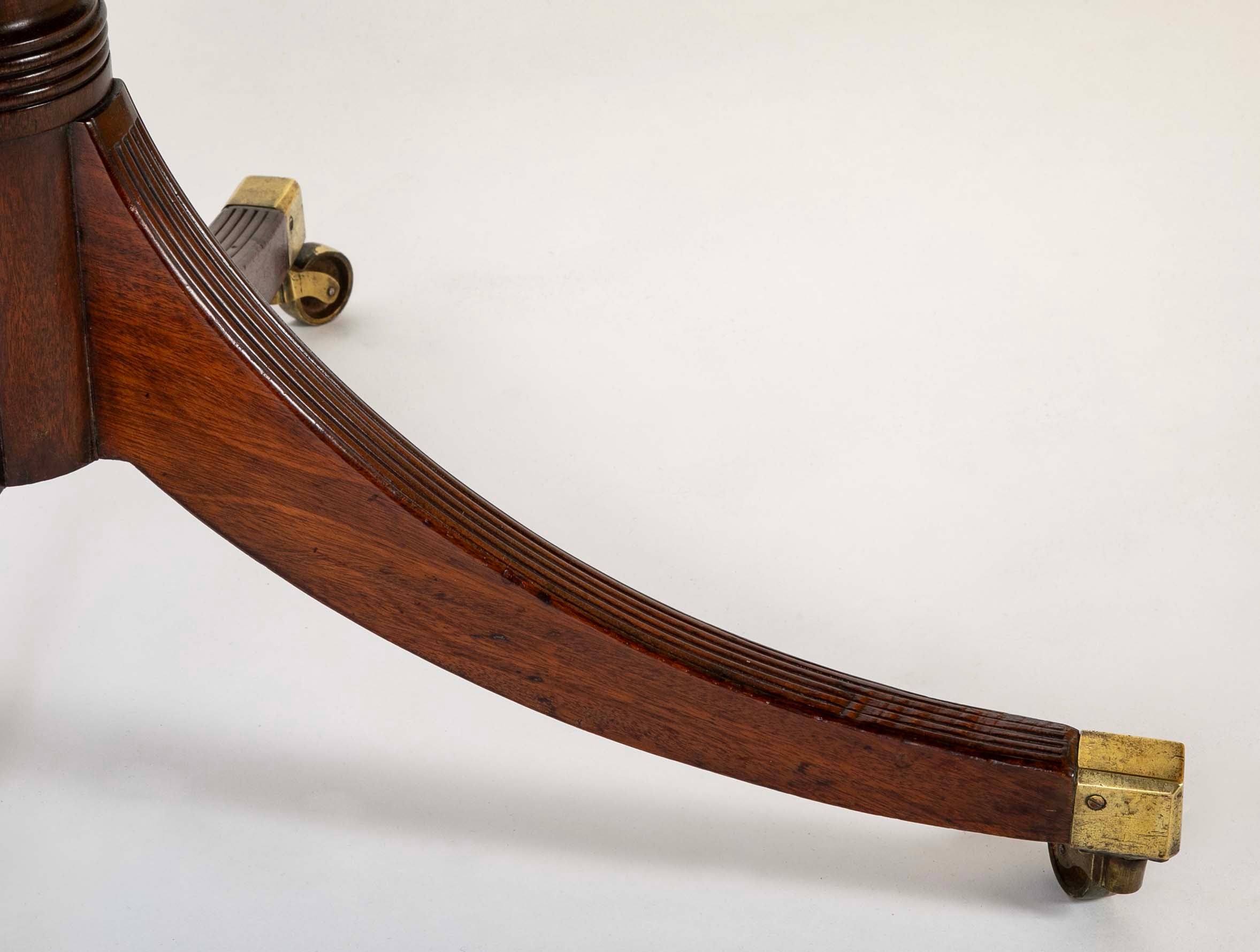 Regency Leather Top Drum Table