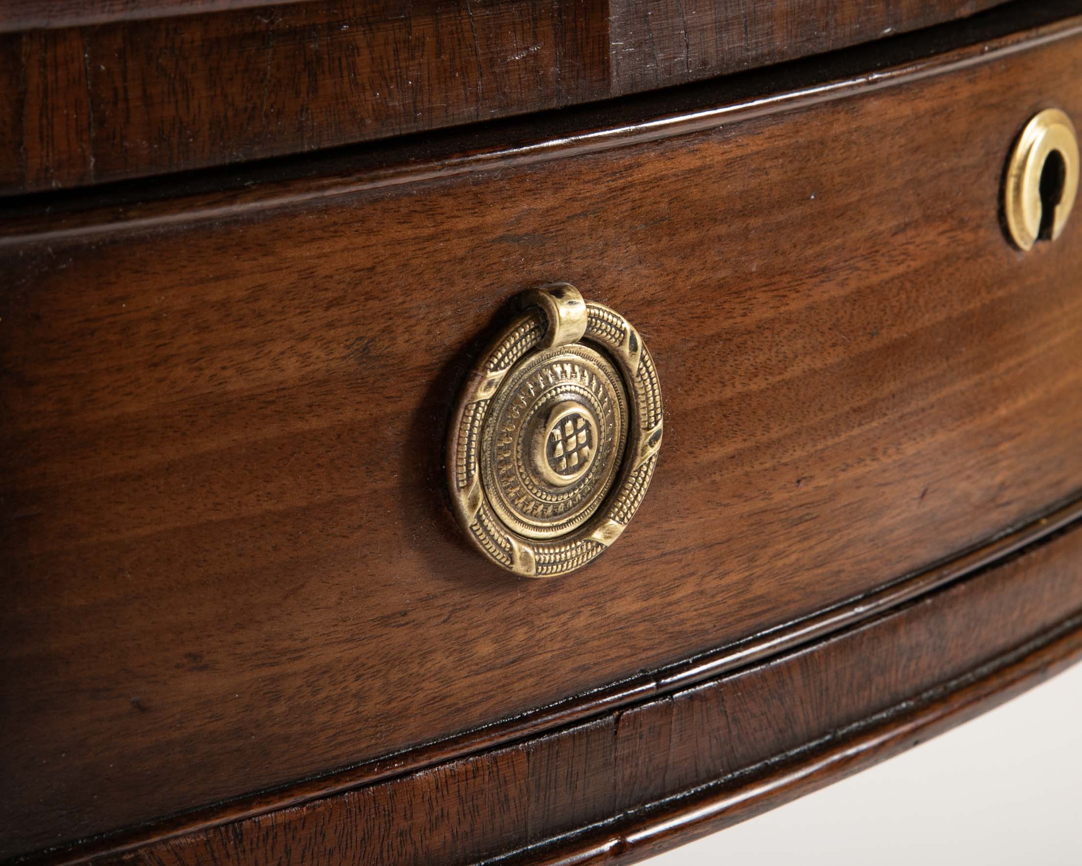 Regency Leather Top Drum Table