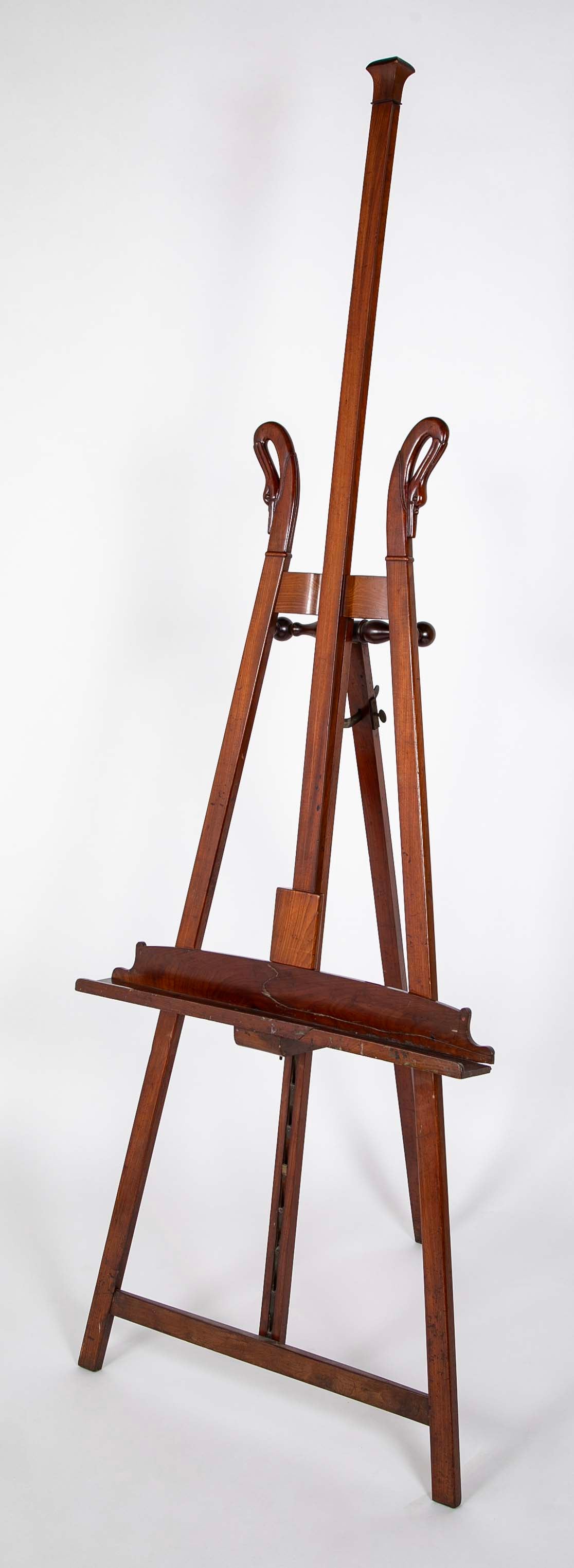 French Early 19th Century Carved & Molded Mahogany Easel