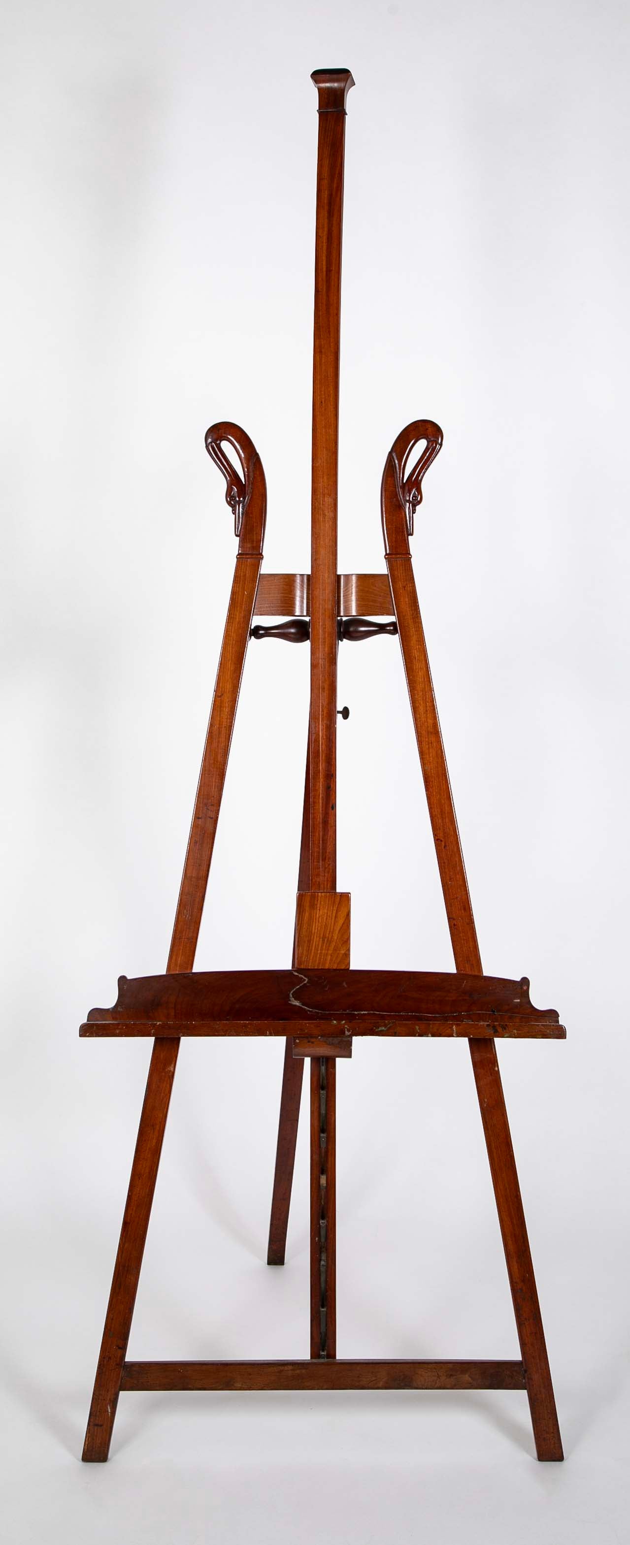 French Early 19th Century Carved & Molded Mahogany Easel
