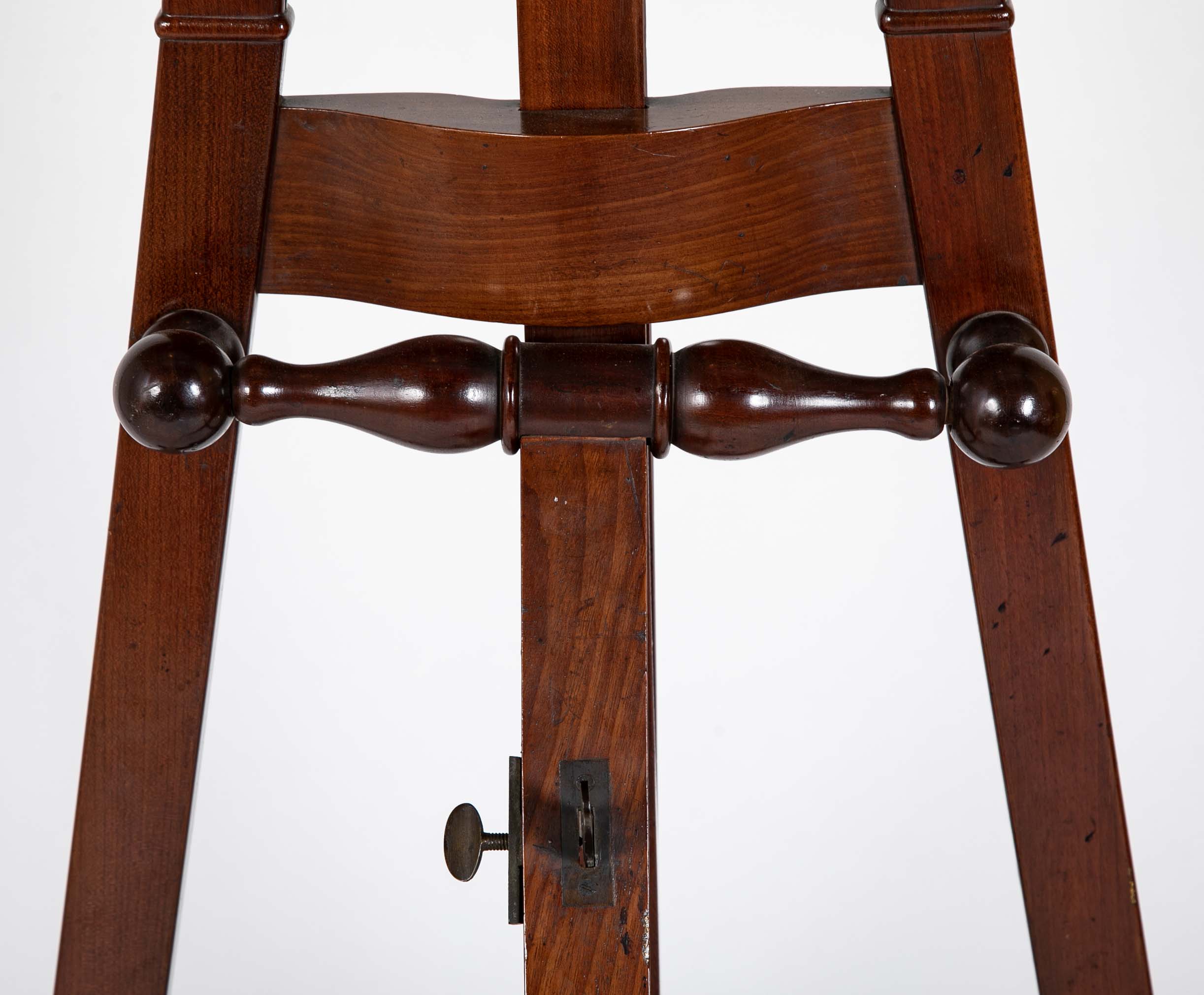French Early 19th Century Carved & Molded Mahogany Easel