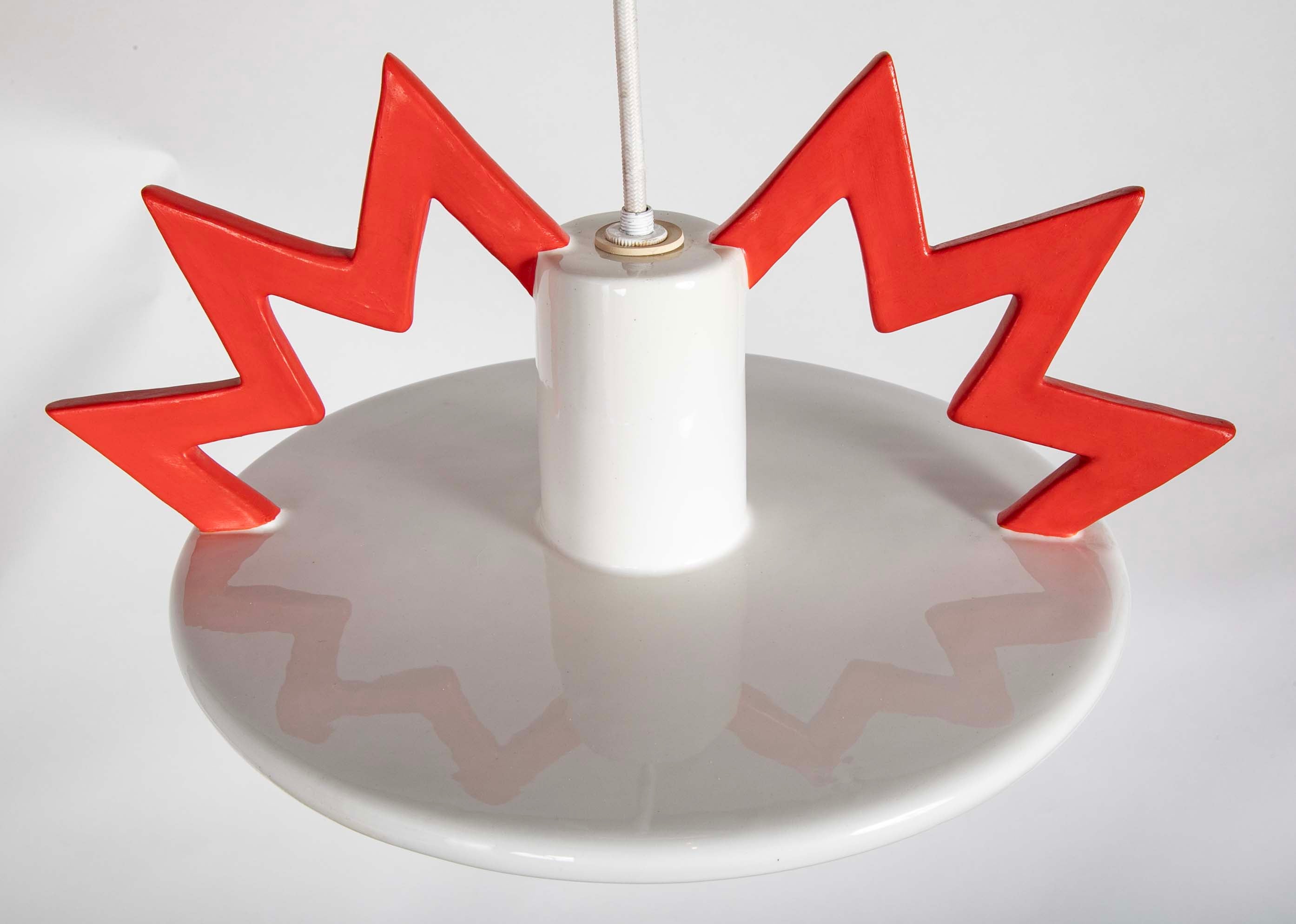 Porcelain Hanging Light Fixture by Italian Architect & Designer Matteo Thun