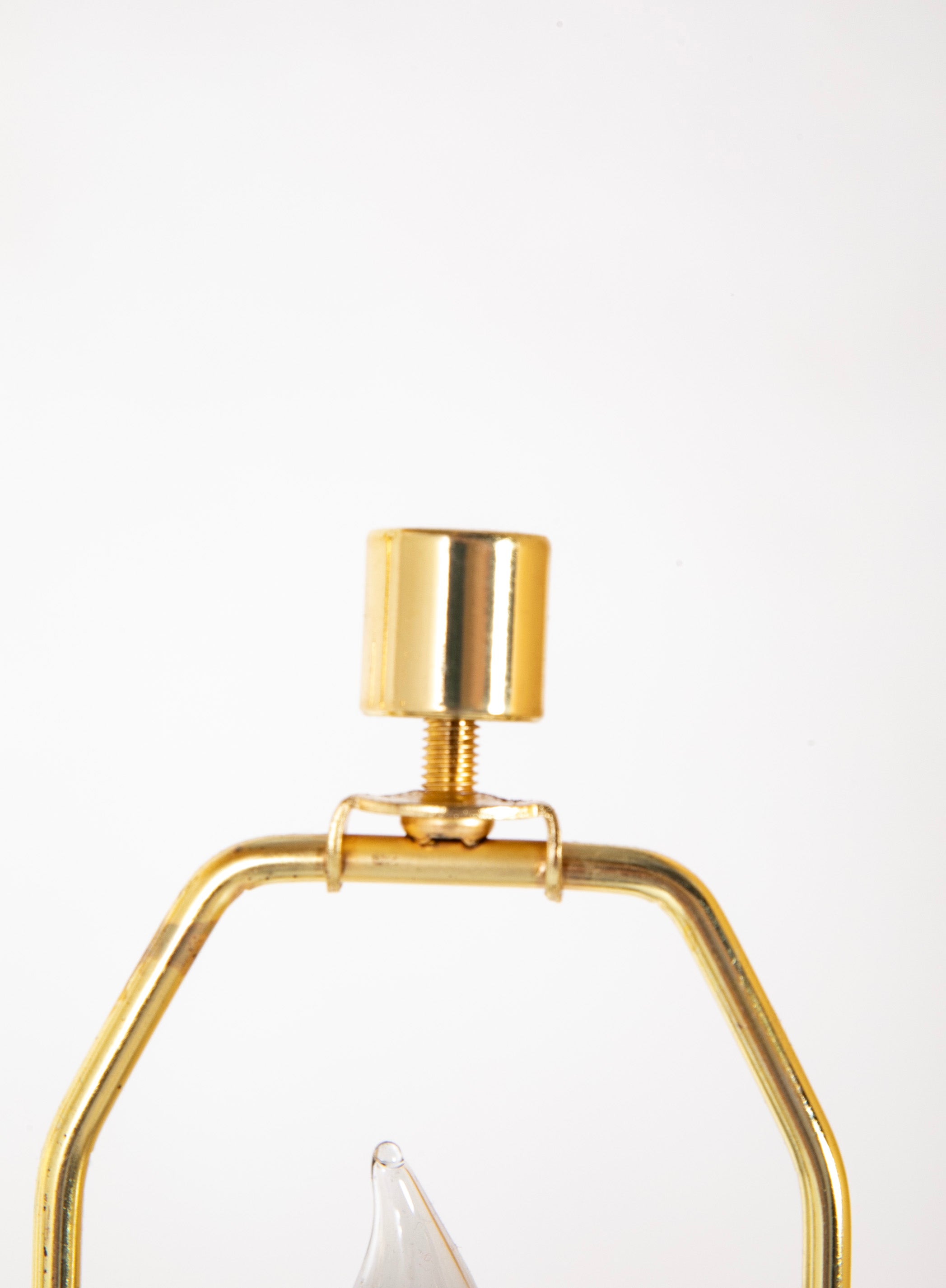 Mid-Century French Brass & Ebonized Steel Floor Lamp