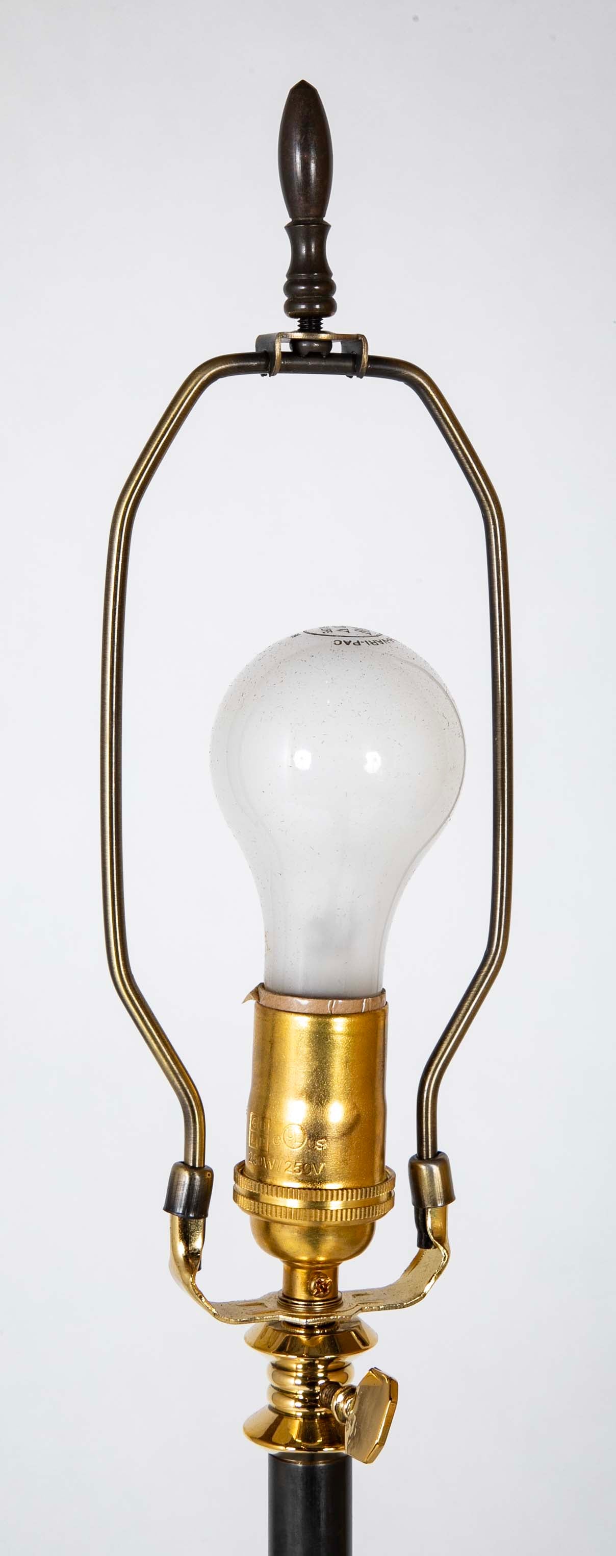 Iron and Brass Floor Lamp in the Manner of Adnet