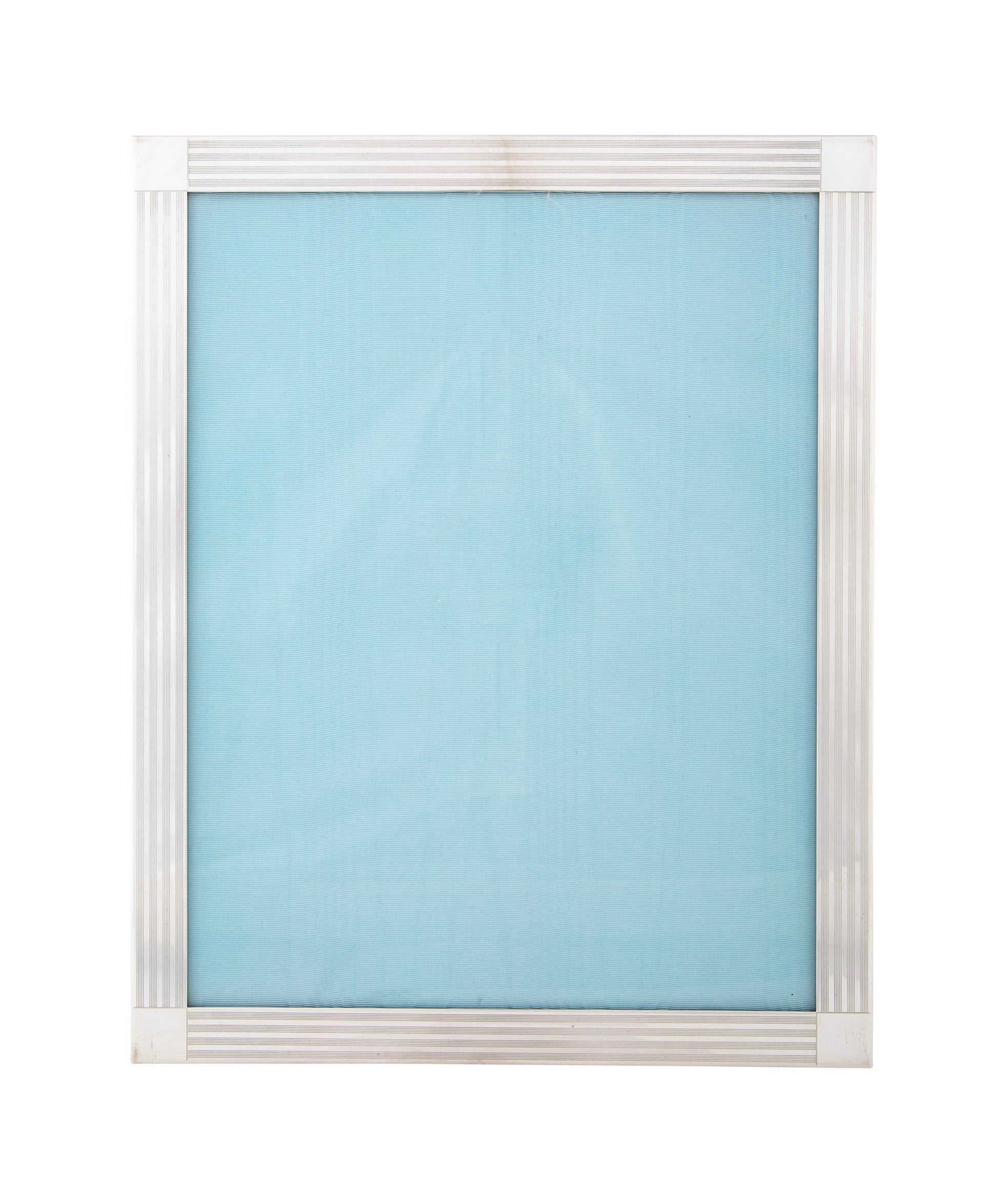 Tiffany & Co. Sterling Silver Picture Frame with Incised Line Border
