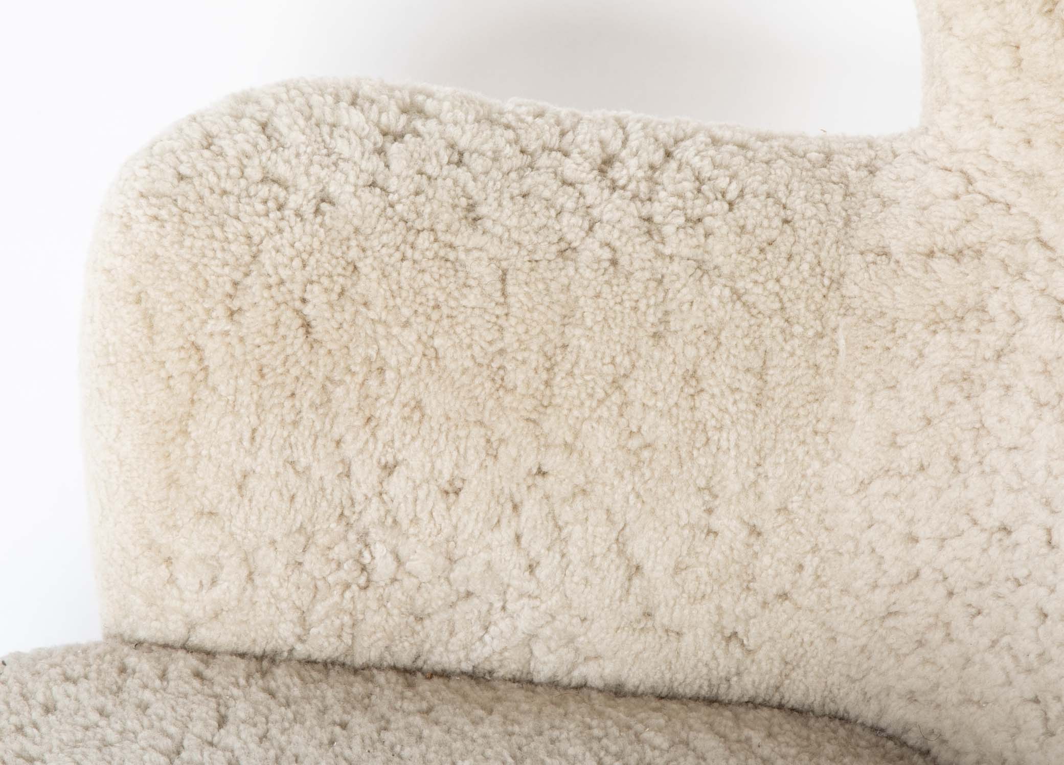 Mid 20th Century Danish Wingchair in Lambswool