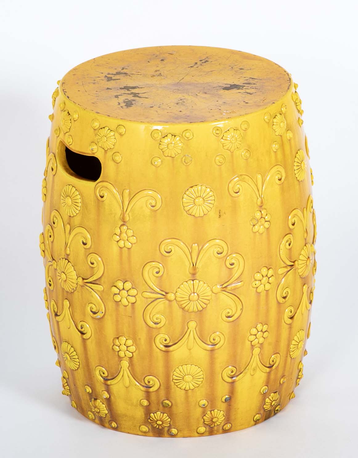 Late 19th Century English Majolica Garden Seat