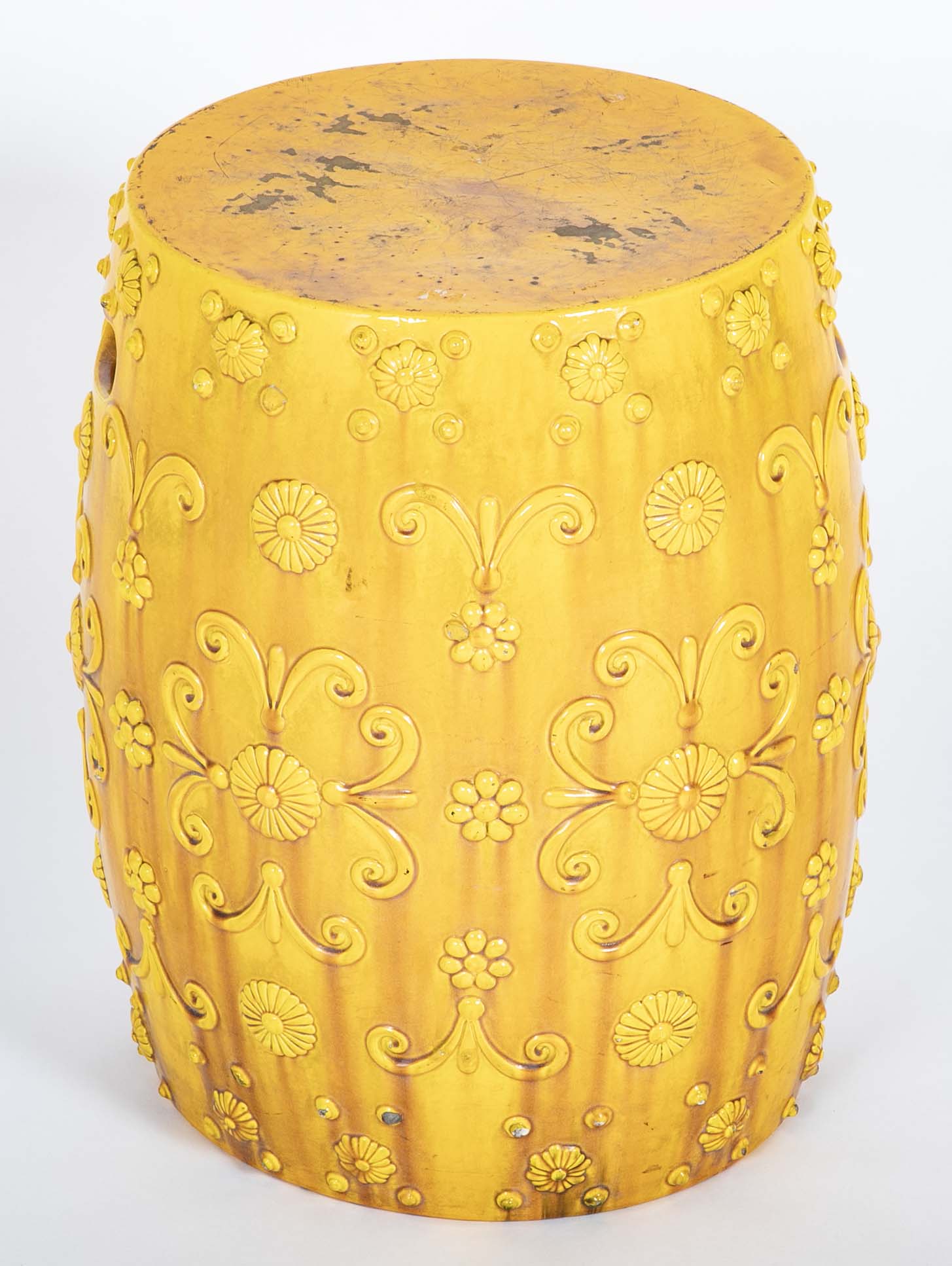 Late 19th Century English Majolica Garden Seat