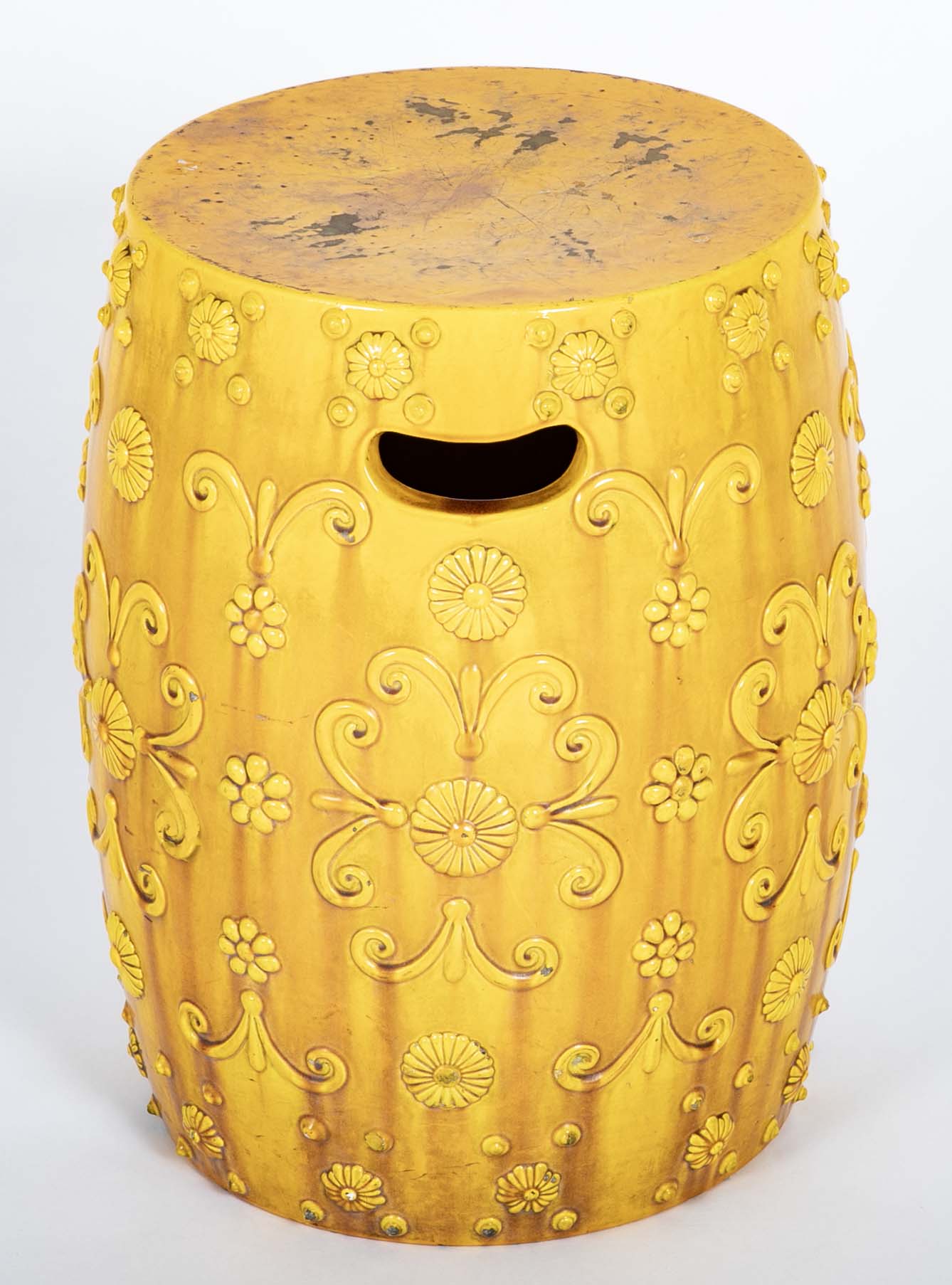 Late 19th Century English Majolica Garden Seat