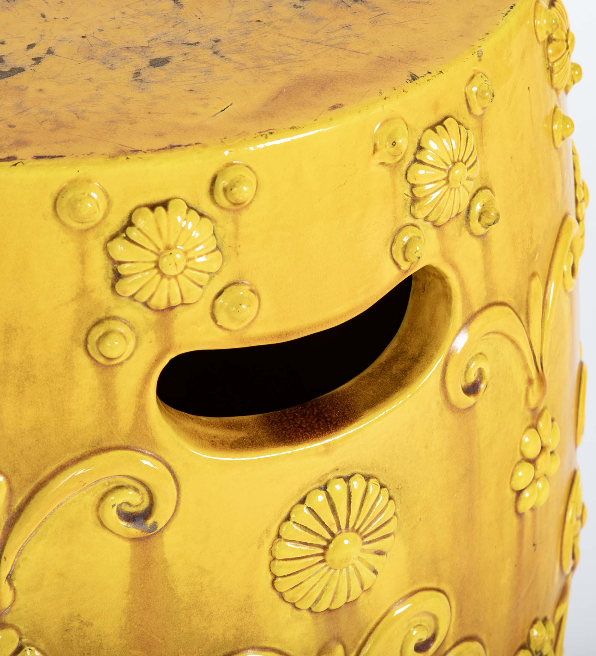 Late 19th Century English Majolica Garden Seat