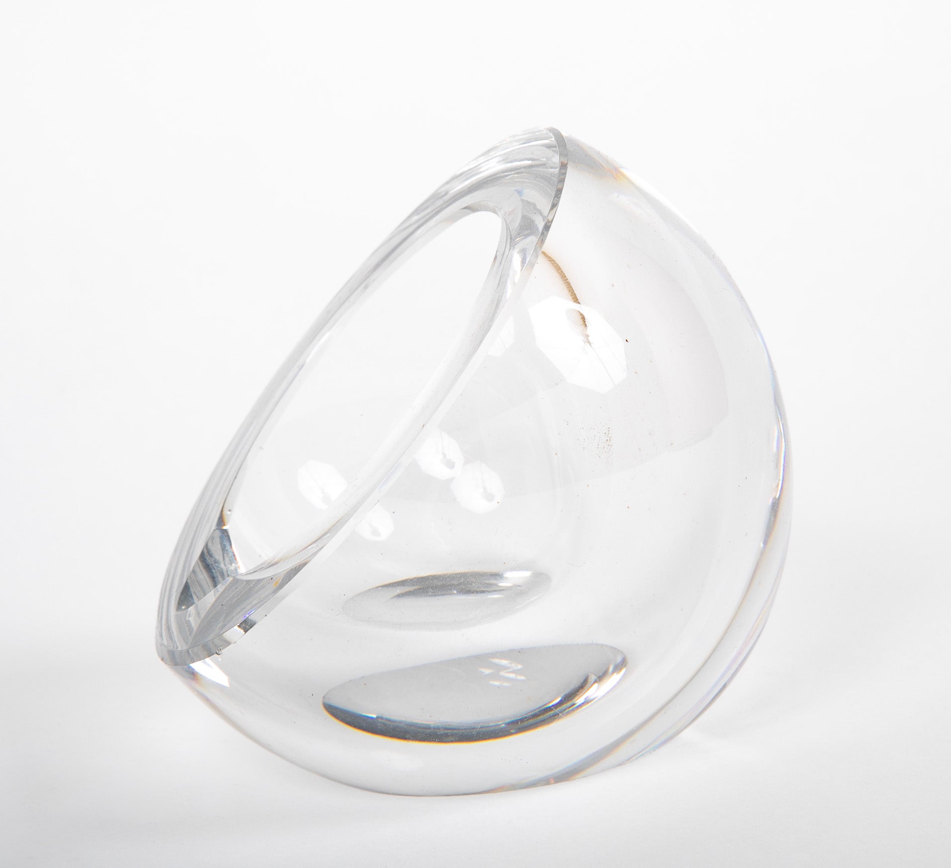 Two Spherical Glass Ashtrays by Baccarat - Priced Individually