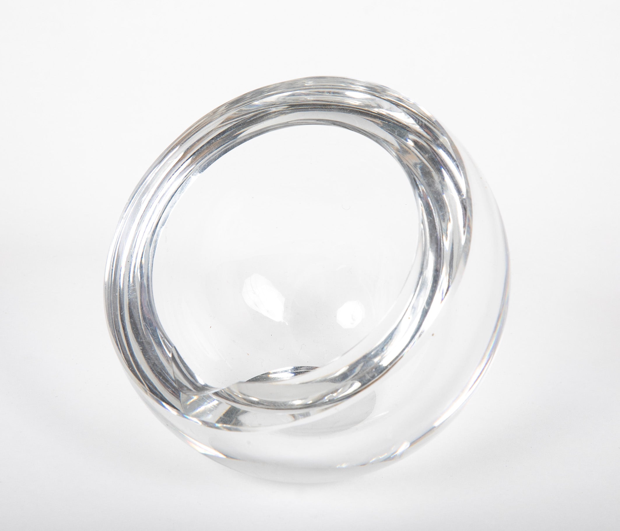 Two Spherical Glass Ashtrays by Baccarat - Priced Individually