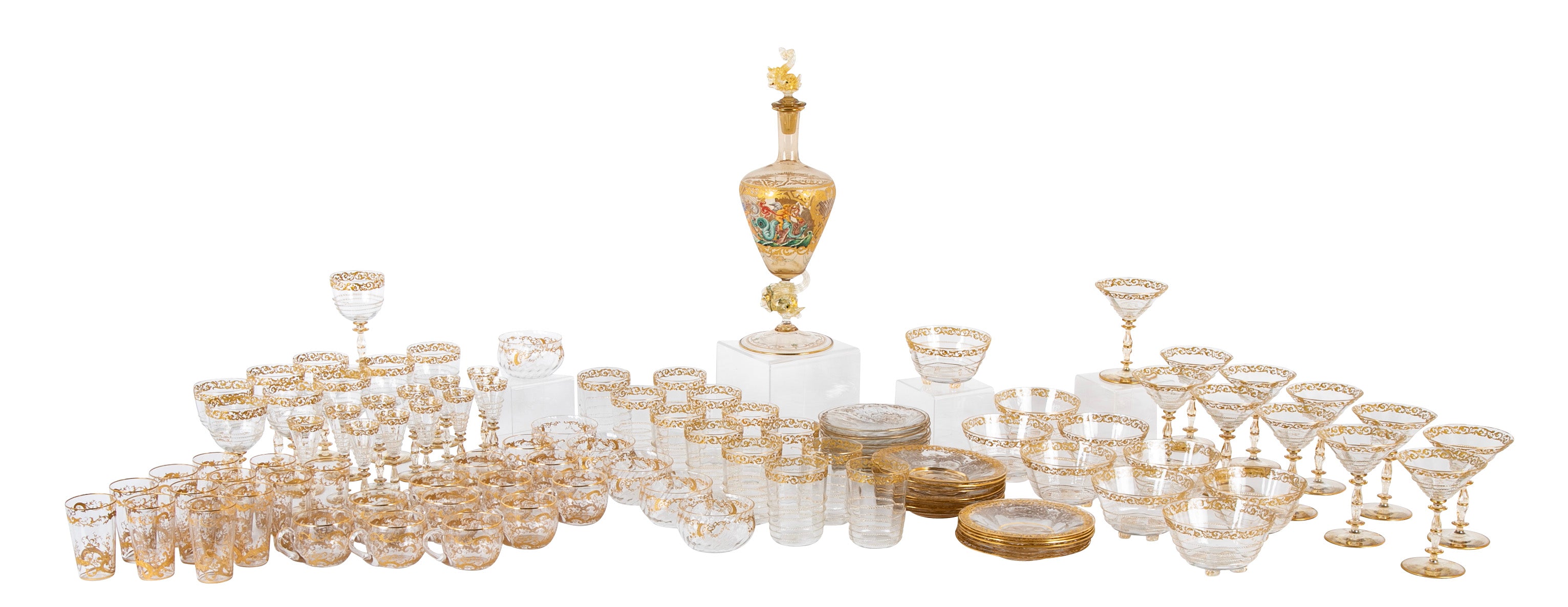 A Magnificent Collection of Late 19th/Early 20th Century Venetian Glassware