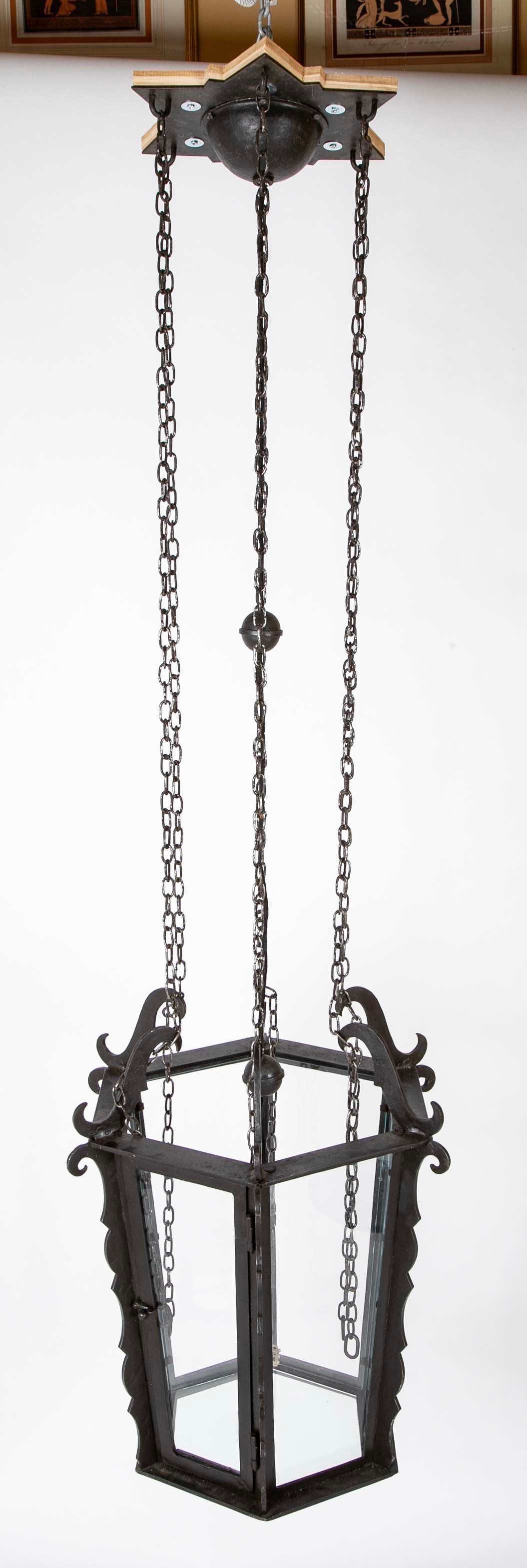 An Iron Lantern Attributed to Bruno Paul