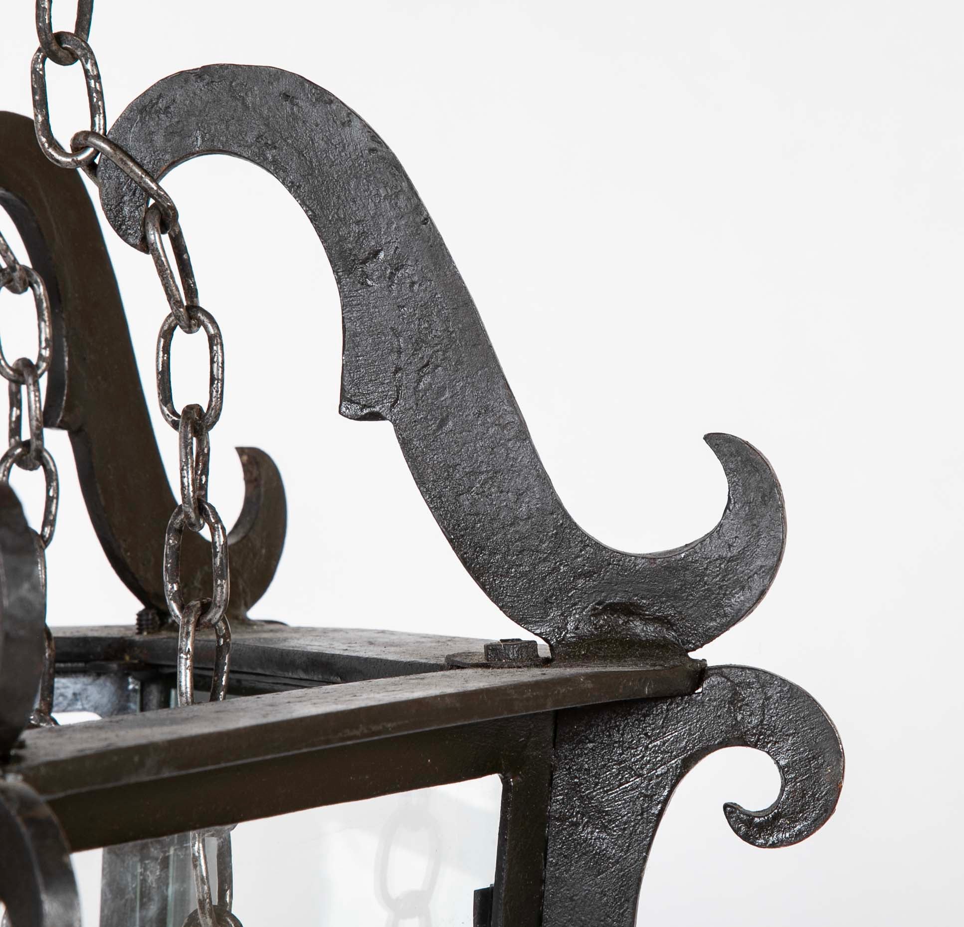 An Iron Lantern Attributed to Bruno Paul