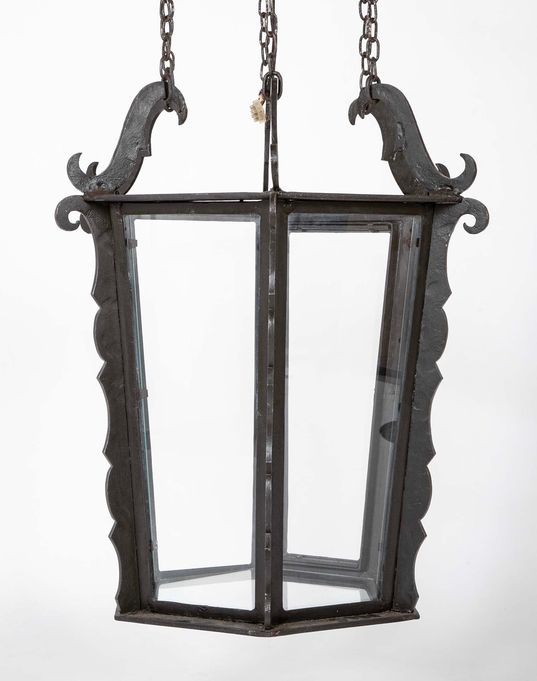 An Iron Lantern Attributed to Bruno Paul